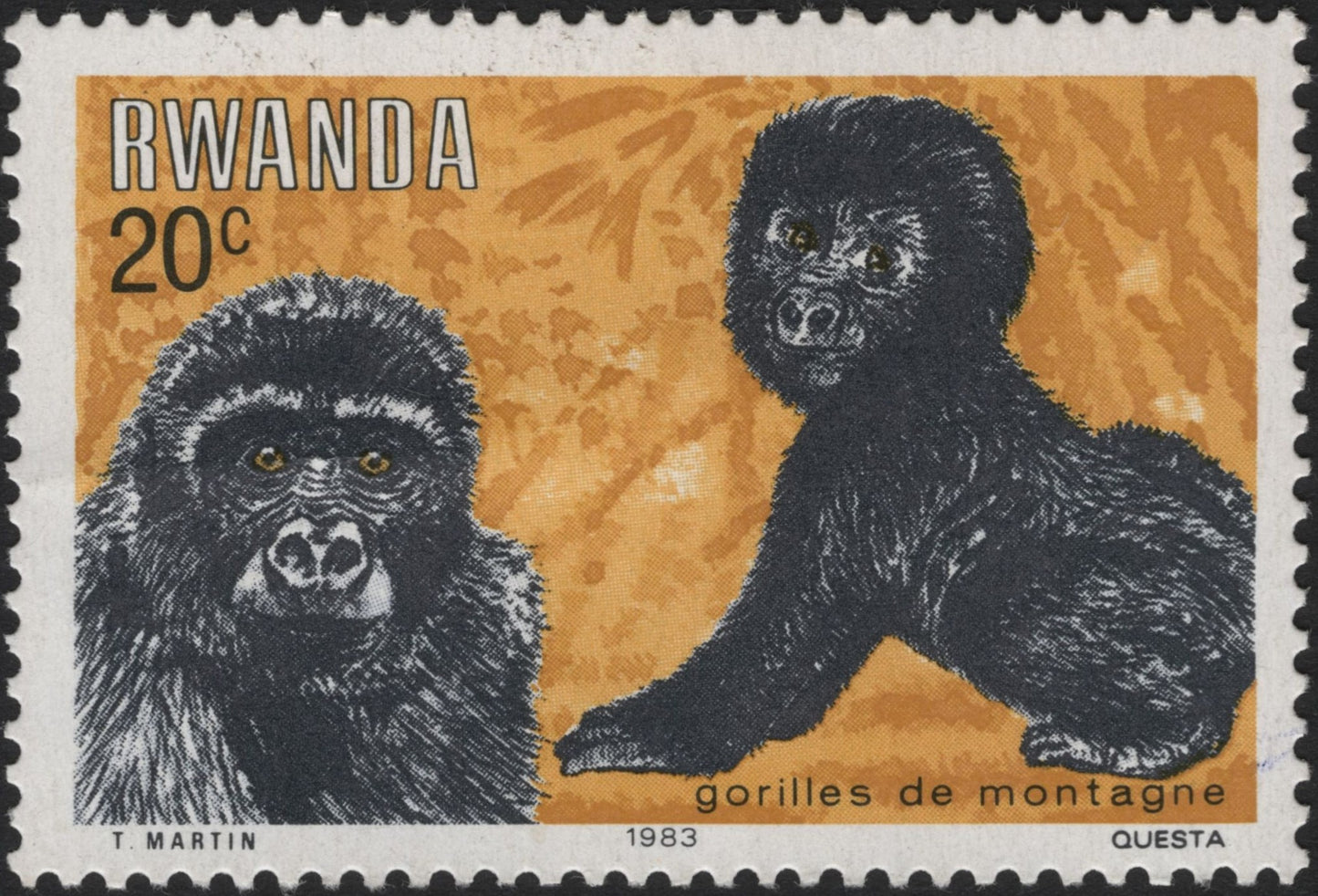 SCG3906 - Rwanda 1983 – Mountain Gorillas (20c)