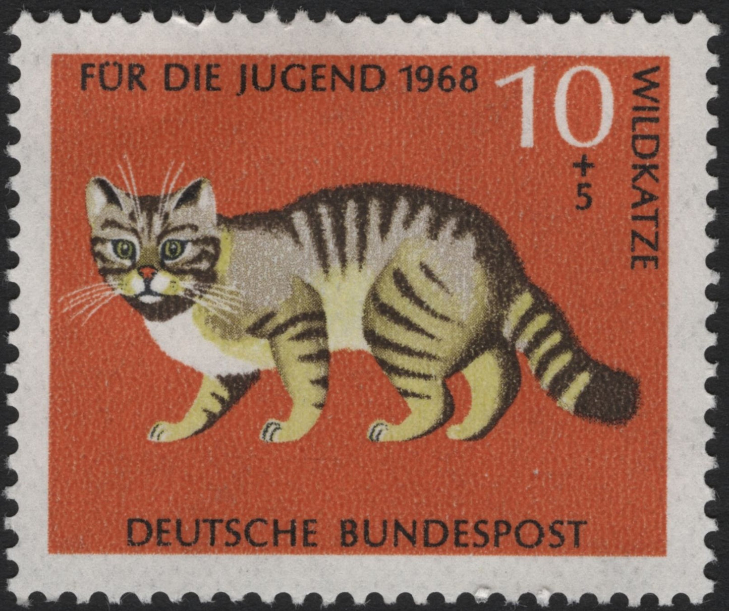 SCG3899 - Germany 1968 – Wildcat "Für die Jugend" Semi-Postal Stamp