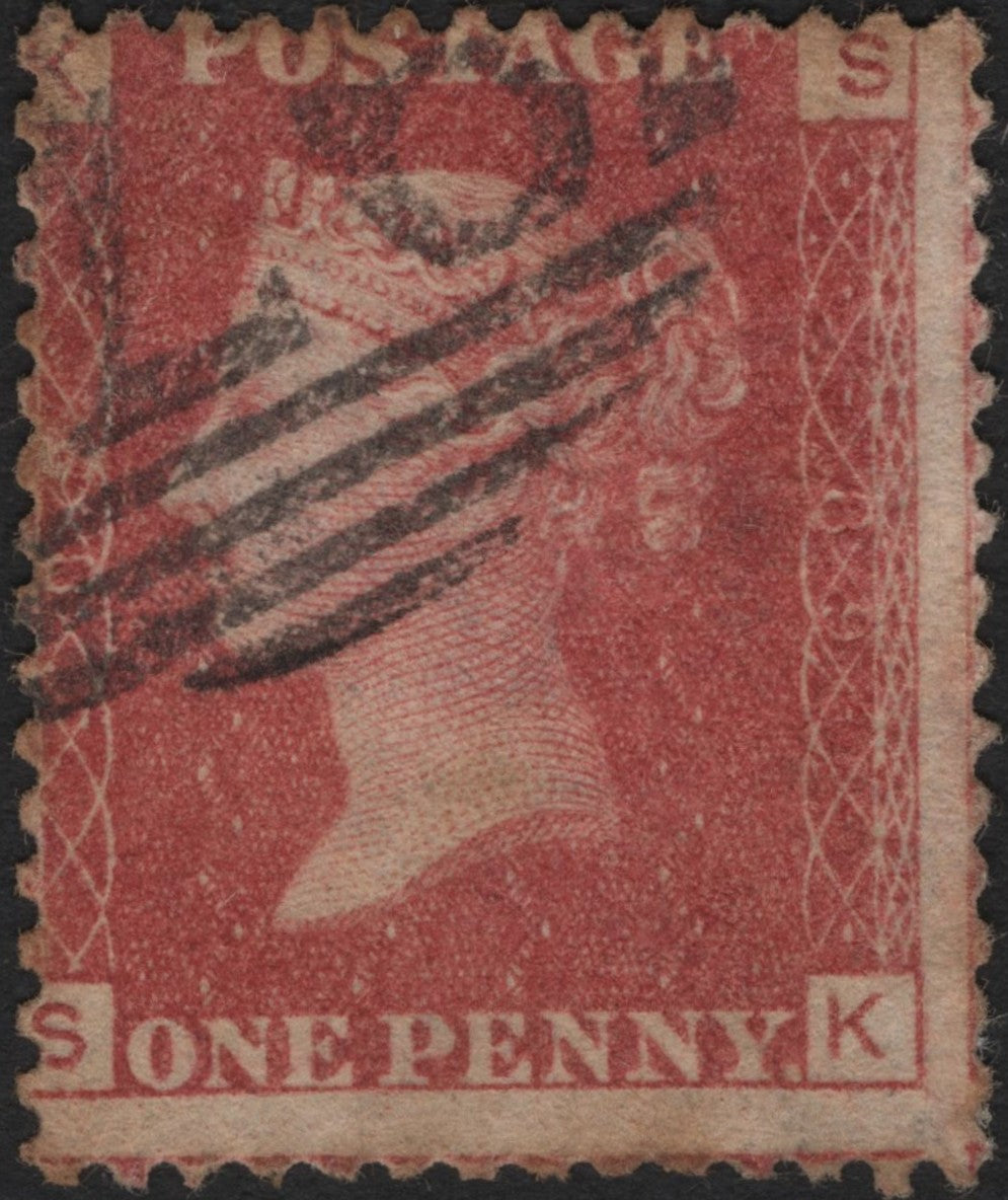 SCG3982 - United Kingdom – 1854 Penny Red (Plate Lettered "S–K")