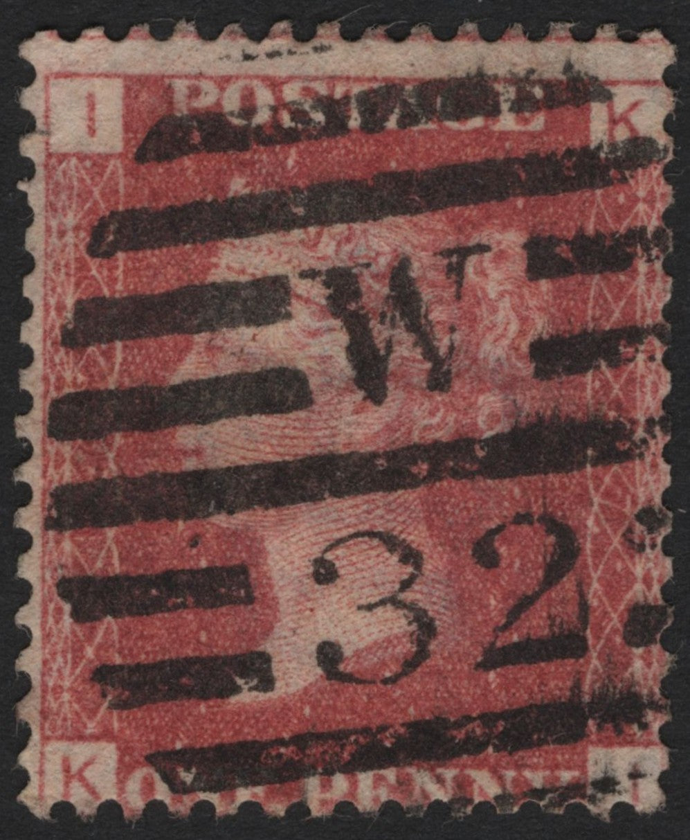 SCG3987 - United Kingdom – 1854 Penny Red (Plate 1, Alphabet II)