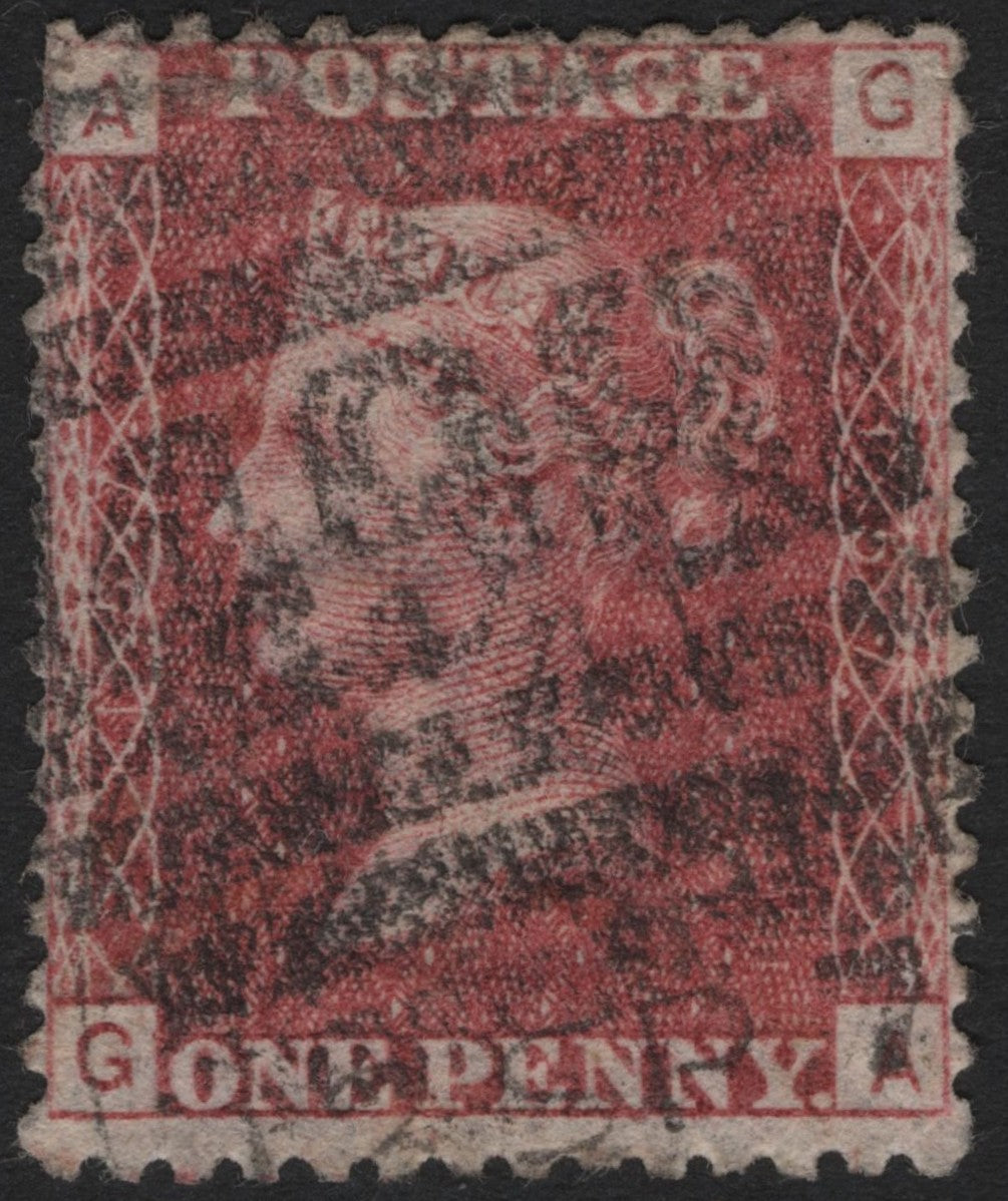 SCG3992 - United Kingdom – 1854 Penny Red (Alphabet II, Perf 16, Plate Numbered)