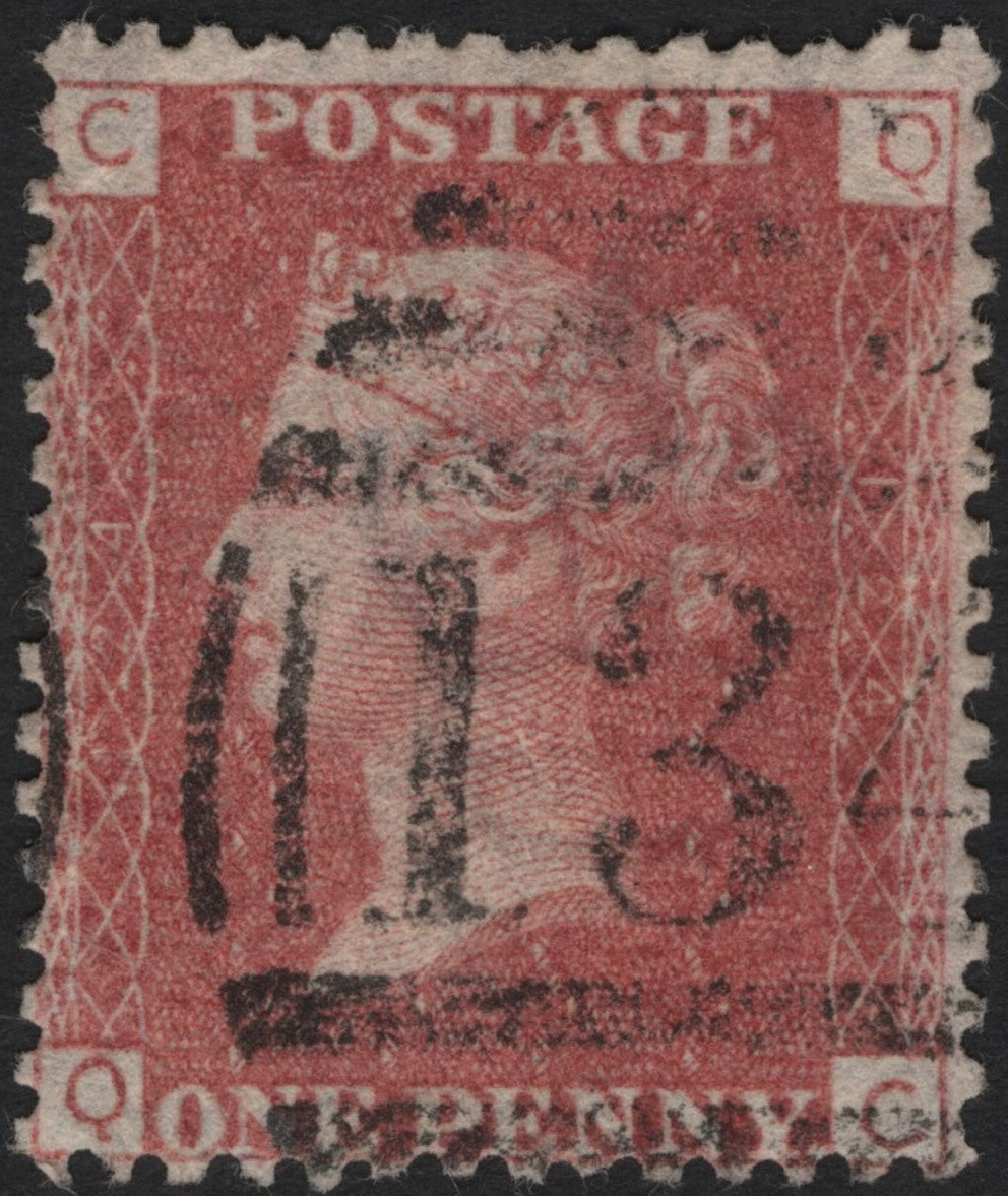 SCG3993 - United Kingdom – 1854 One Penny Red (Plate Numbered Issue)