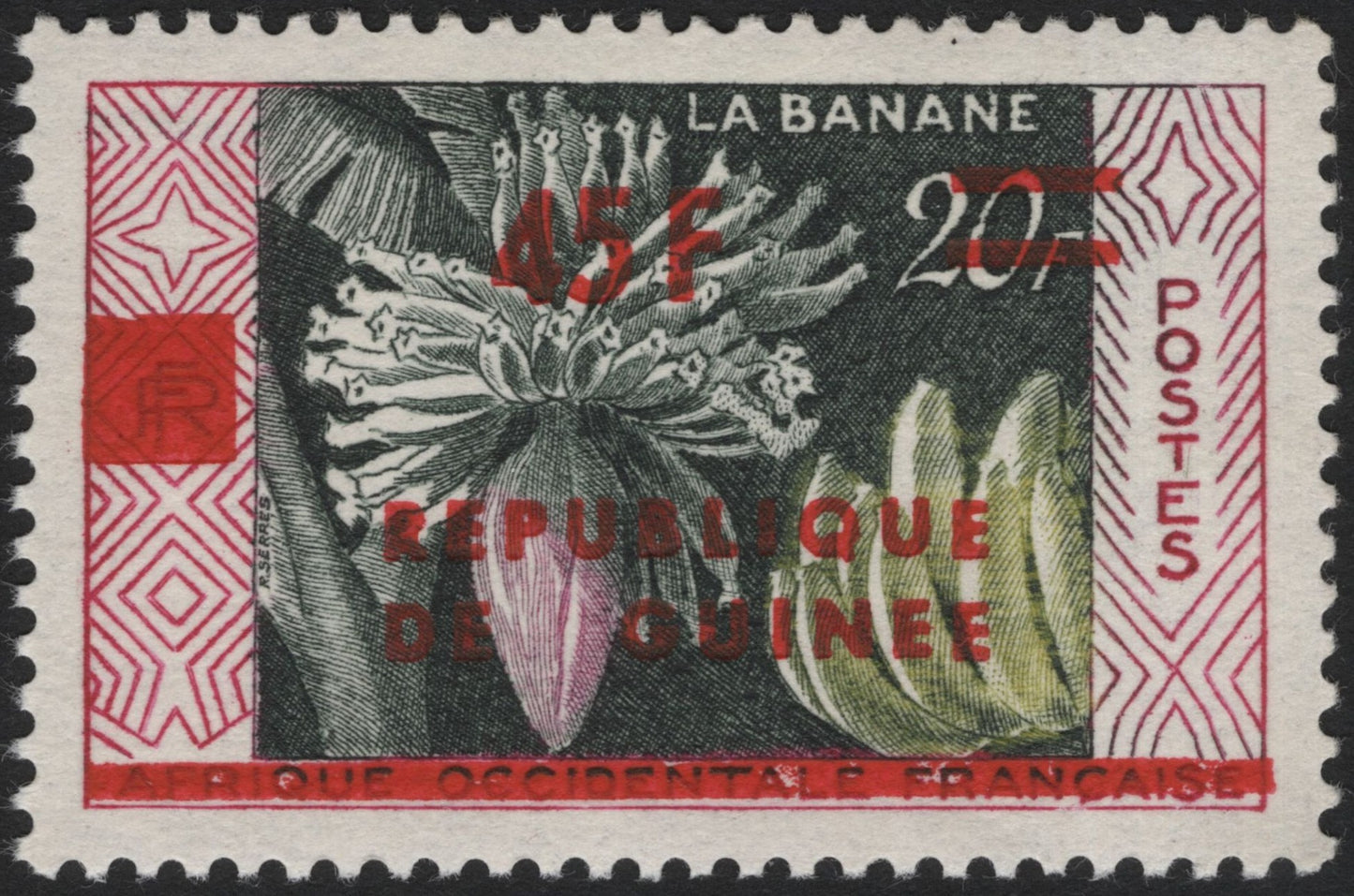 SCG4049 - Guinea 1959 – Banana (Overprint on French West Africa Issue)