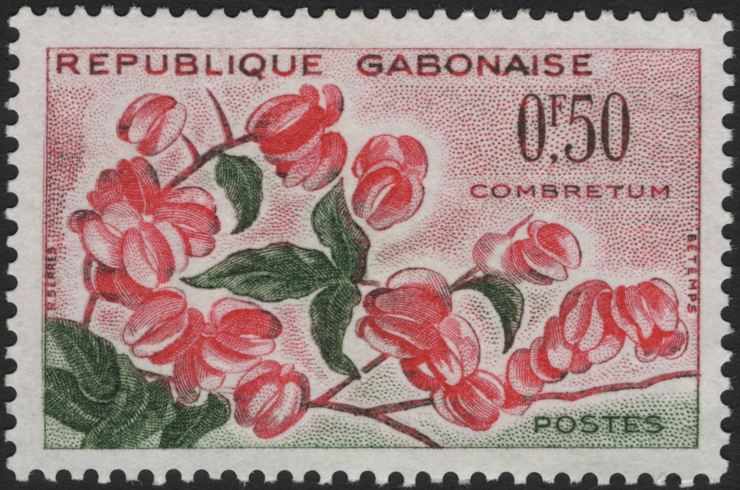 SCG4050 - Gabon 0.50F “Combretum” Postage Stamp