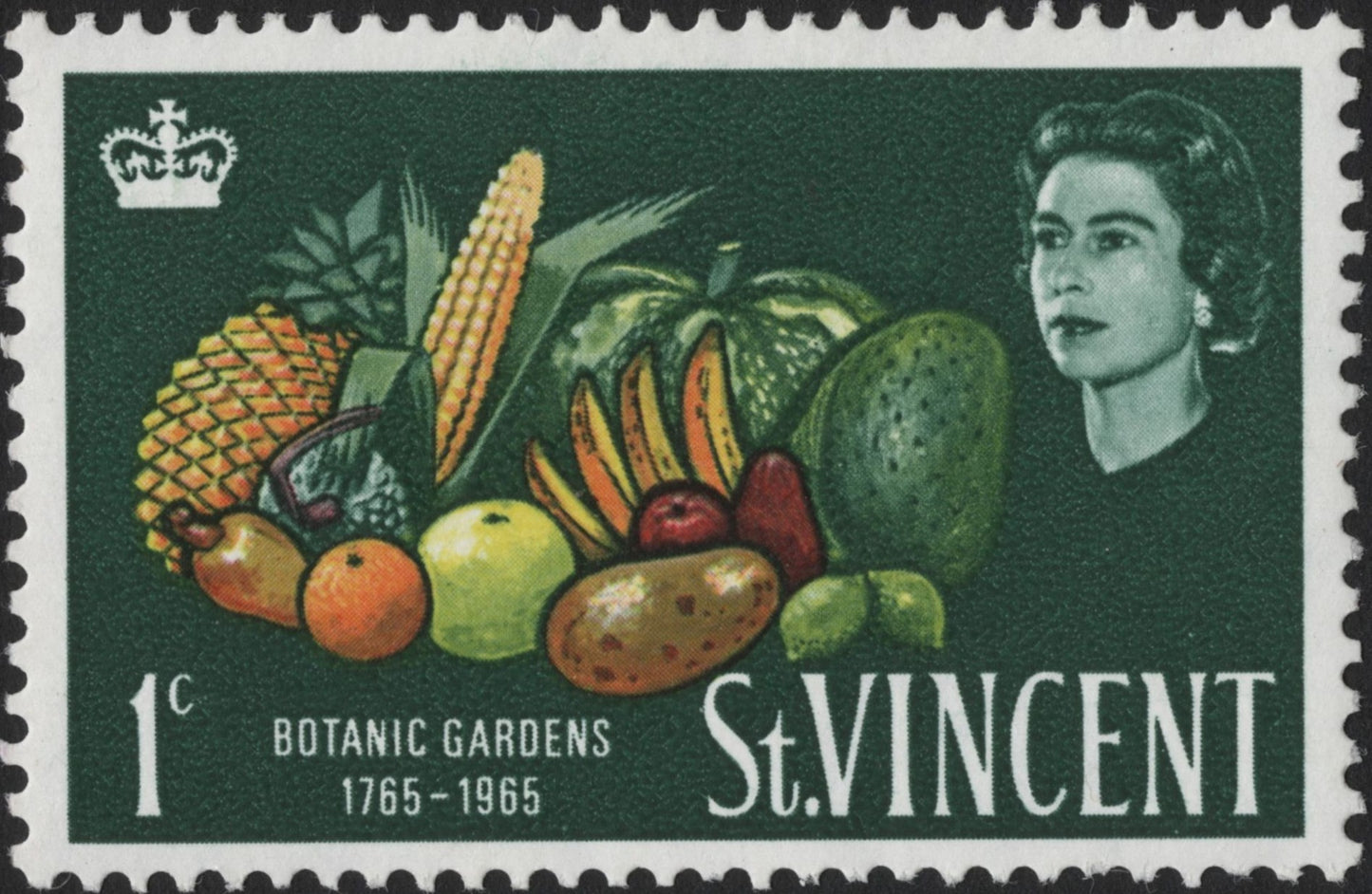 SCG4018 - St. Vincent 1965 – Botanic Gardens Bicentenary (1¢)