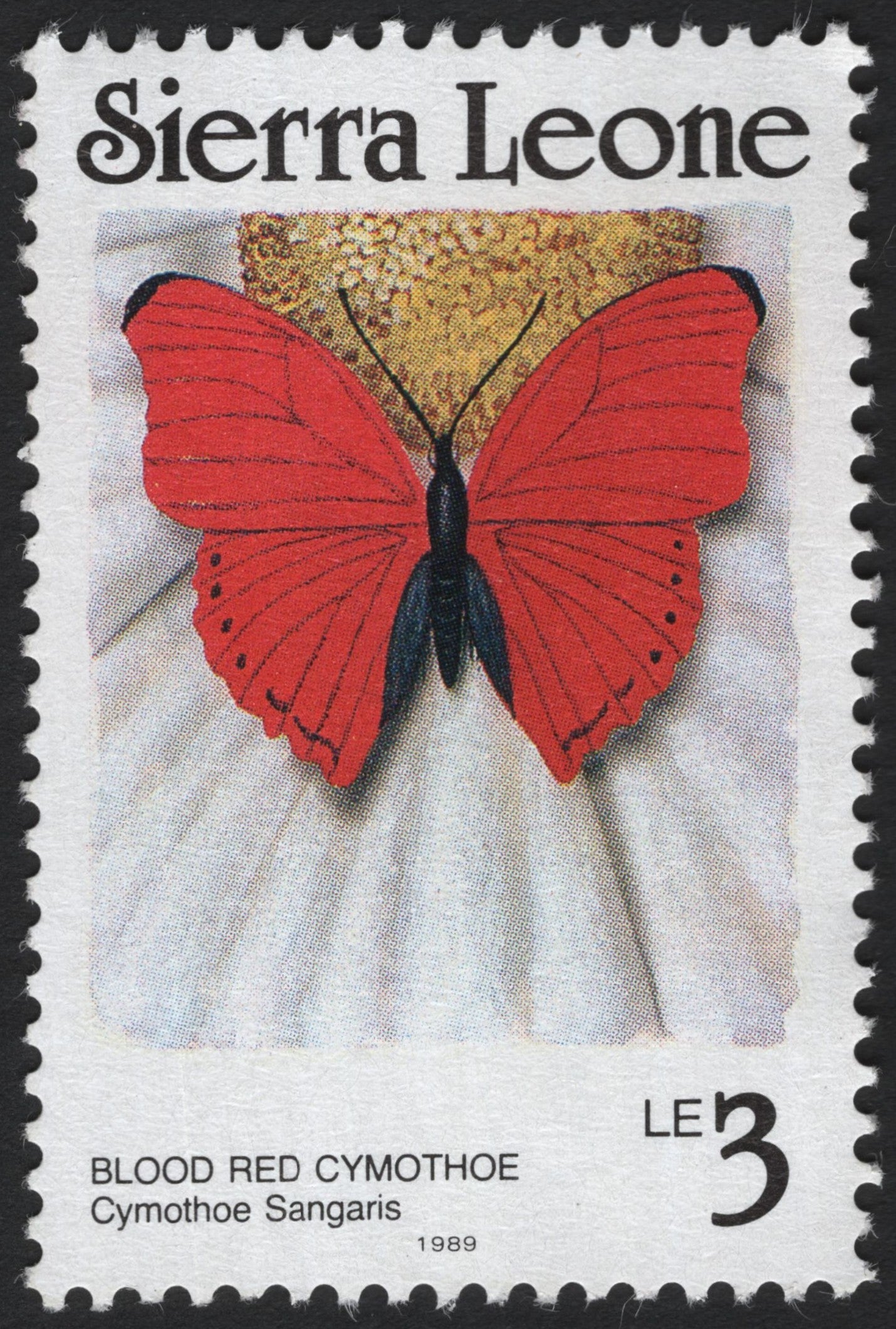 SCG4123 - Sierra Leone 1989 – Blood Red Cymothoe (Cymothoe Sangaris)