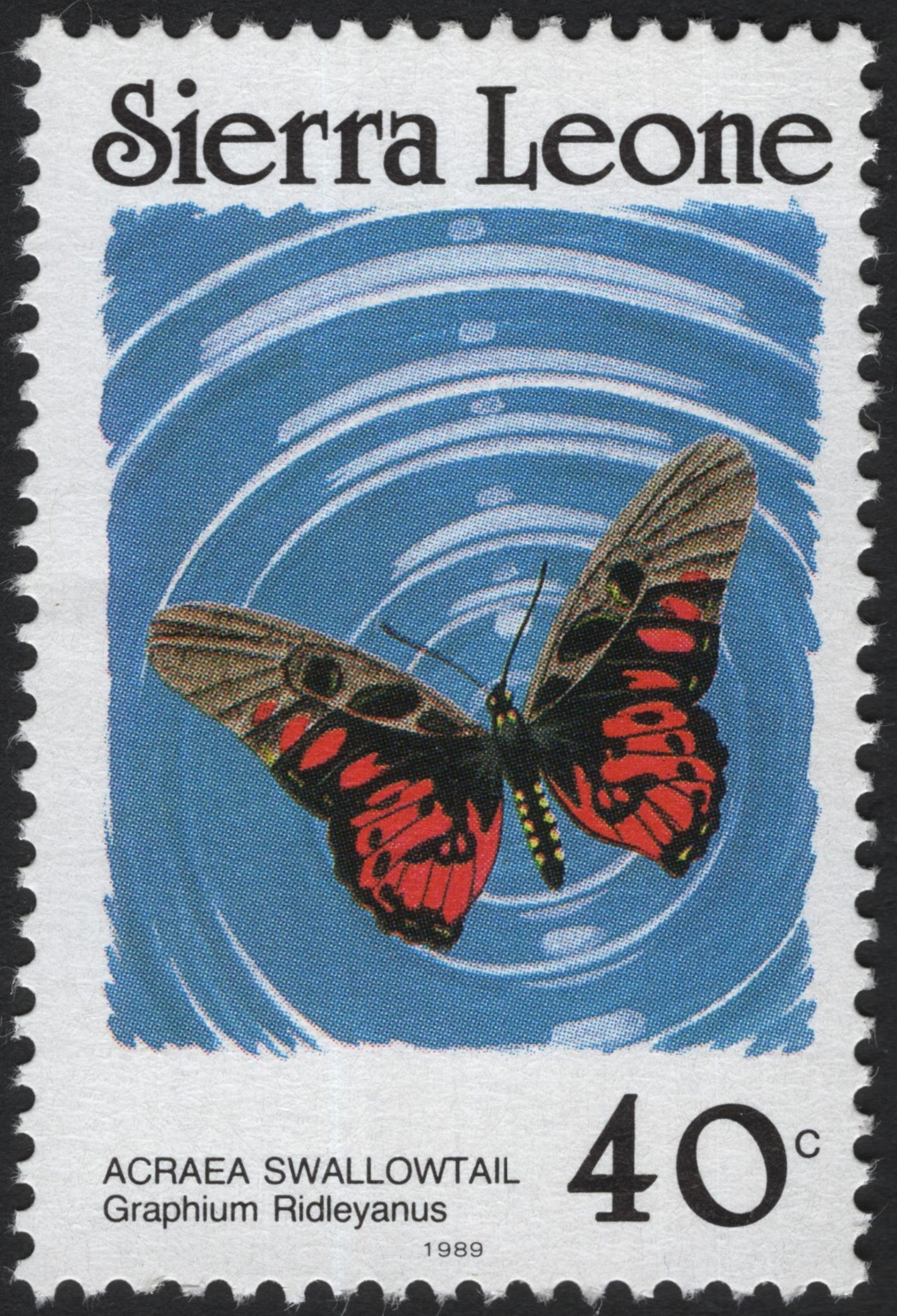 SCG4102 - Sierra Leone 1989 – Acraea Swallowtail Butterfly