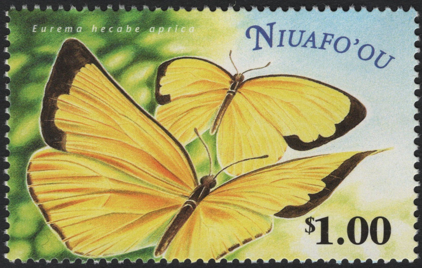 SCG4104 - Niuafoʻou – 1990s $1 Butterfly Issue (Eurema hecabe aprica)