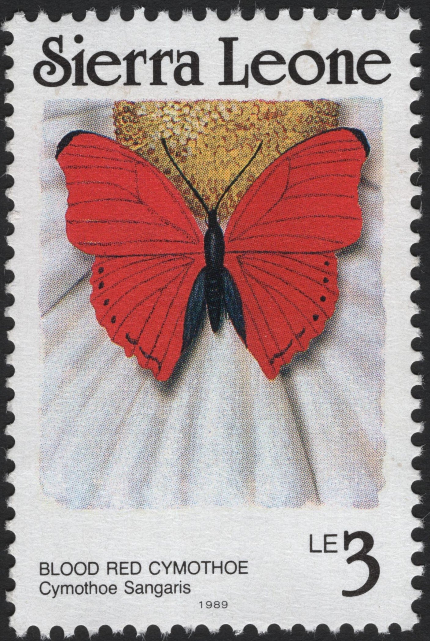 SCG4126 - Sierra Leone 1989 – Blood Red Cymothoe (Cymothoe Sangaris)
