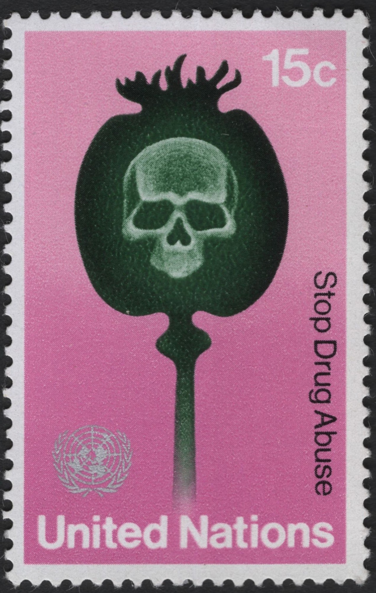 SCG4140 - United Nations 1971 “Stop Drug Abuse” 15c Stamp