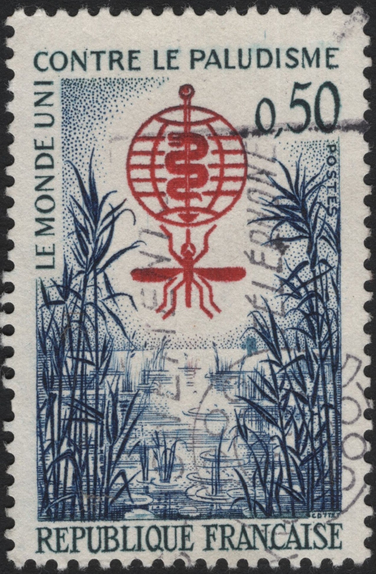 SCG4150 - France 1962 – “World United Against Malaria”