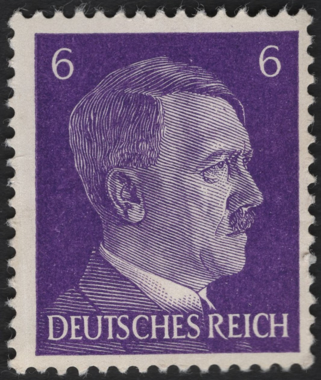 SCG4188 - Germany 6 Pfennig Hitler Definitive (Deutsches Reich, WWII Era)