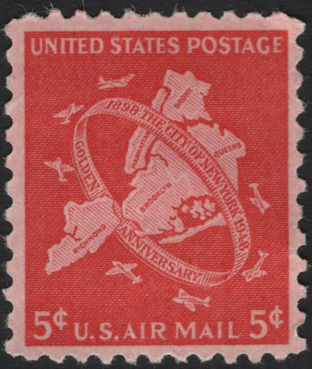 SCG4193 - United States 1948 Airmail – New York City Golden Anniversary
