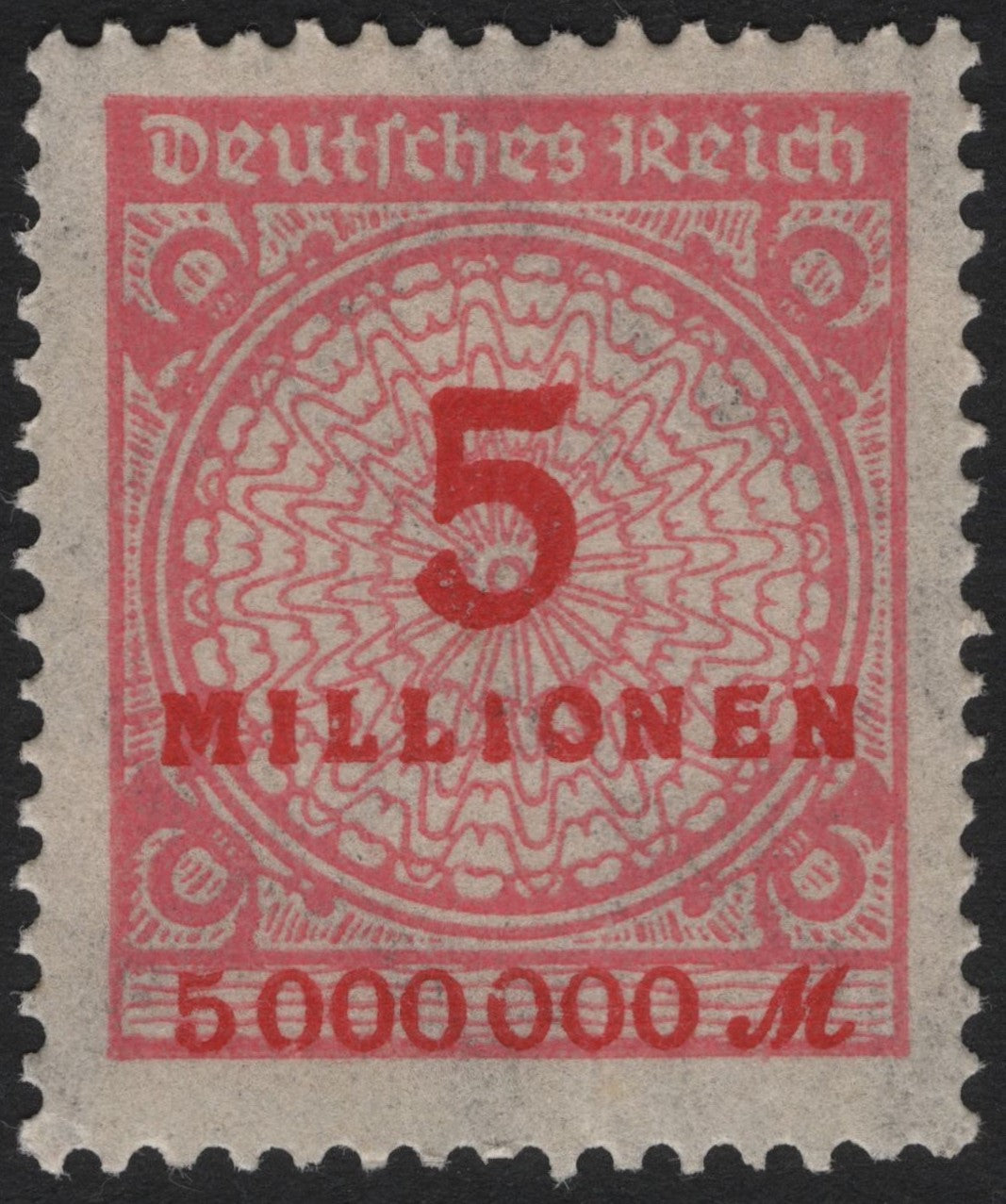 SCG4179 - Germany 1923 Hyperinflation Stamp – 5 Million Marks