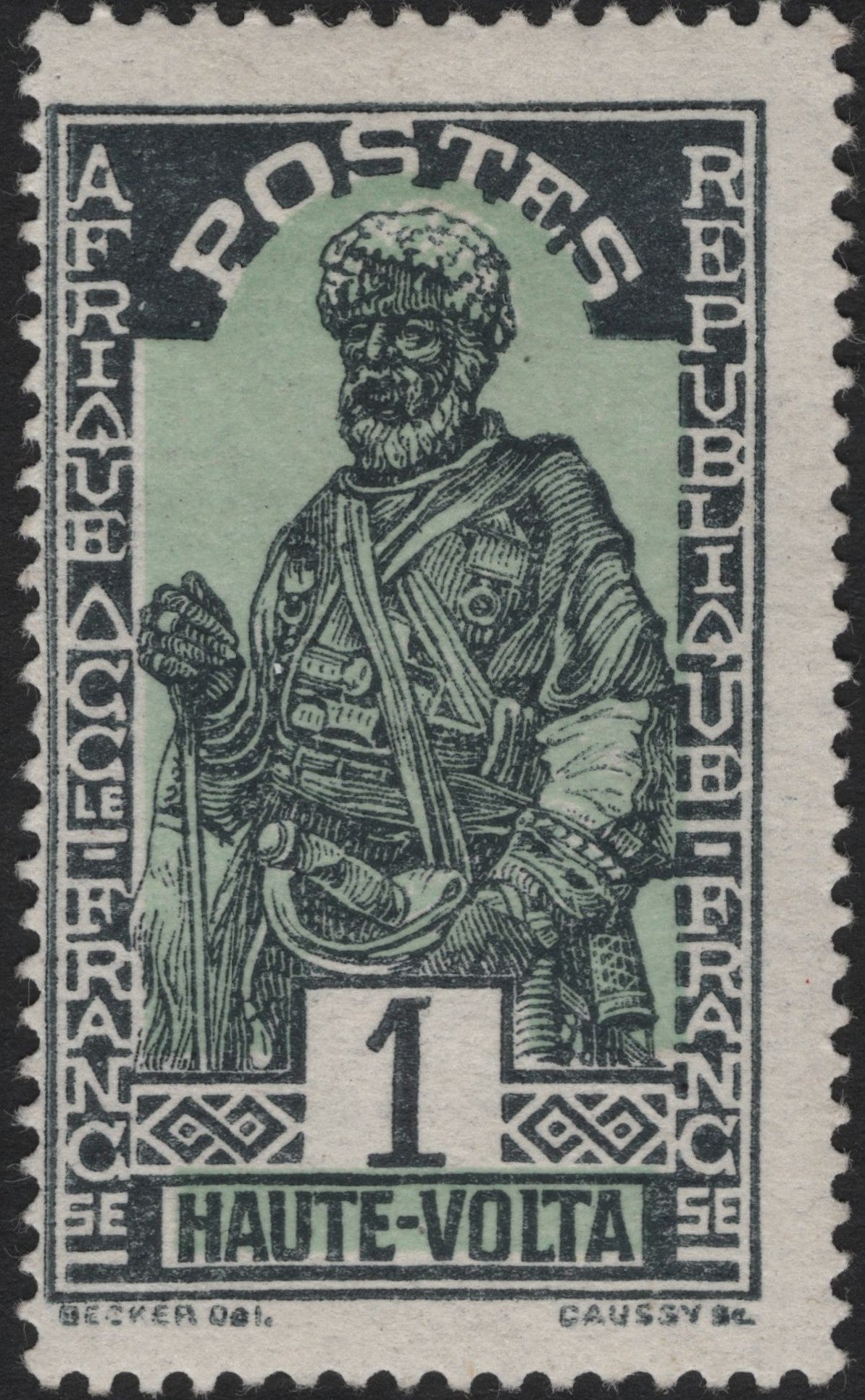 SCG4205 - Haute-Volta 1c Colonial Stamp – French West Africa