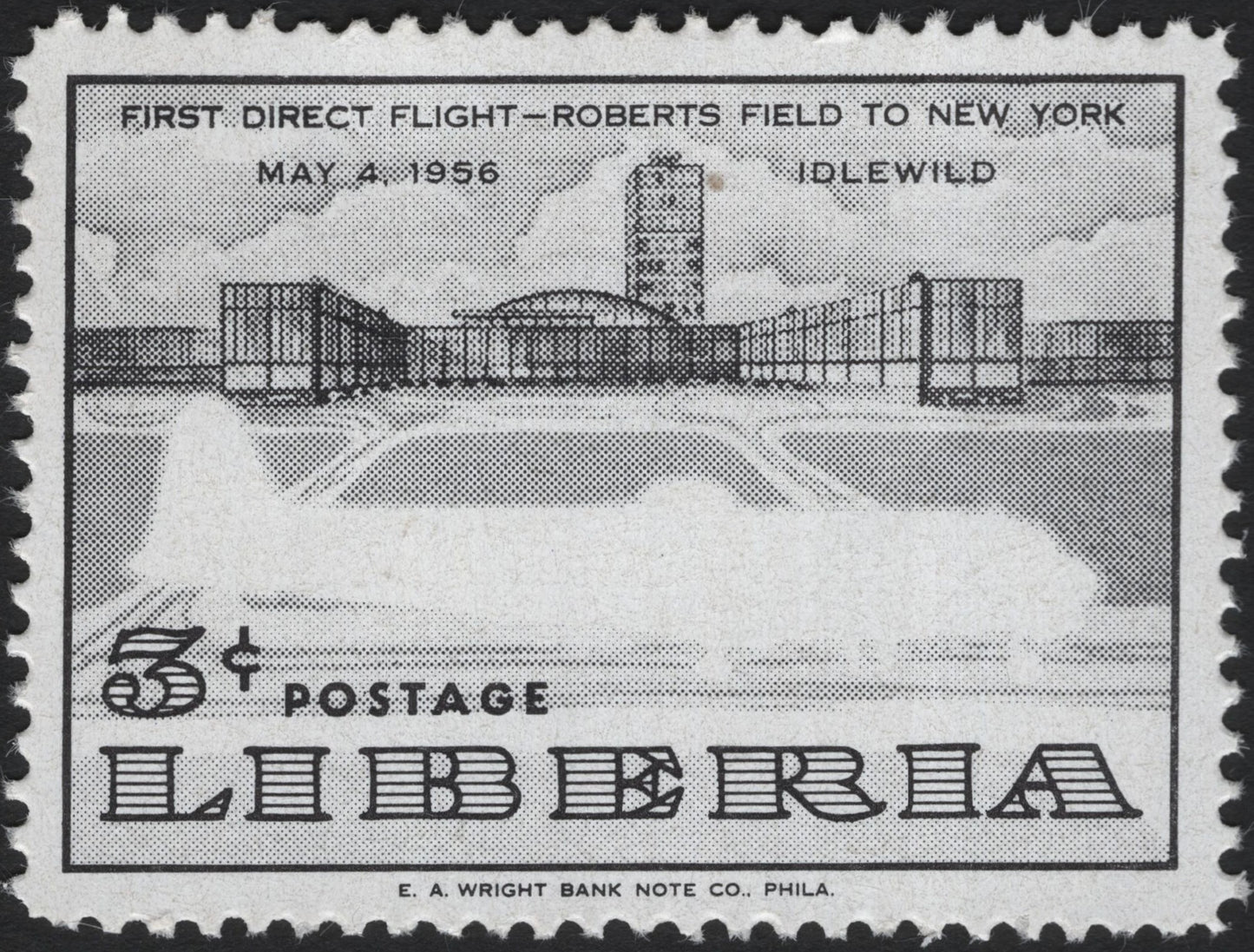 SCG4306 - Liberia 1956 – First Direct Flight Roberts Field to New York (Idlewild)