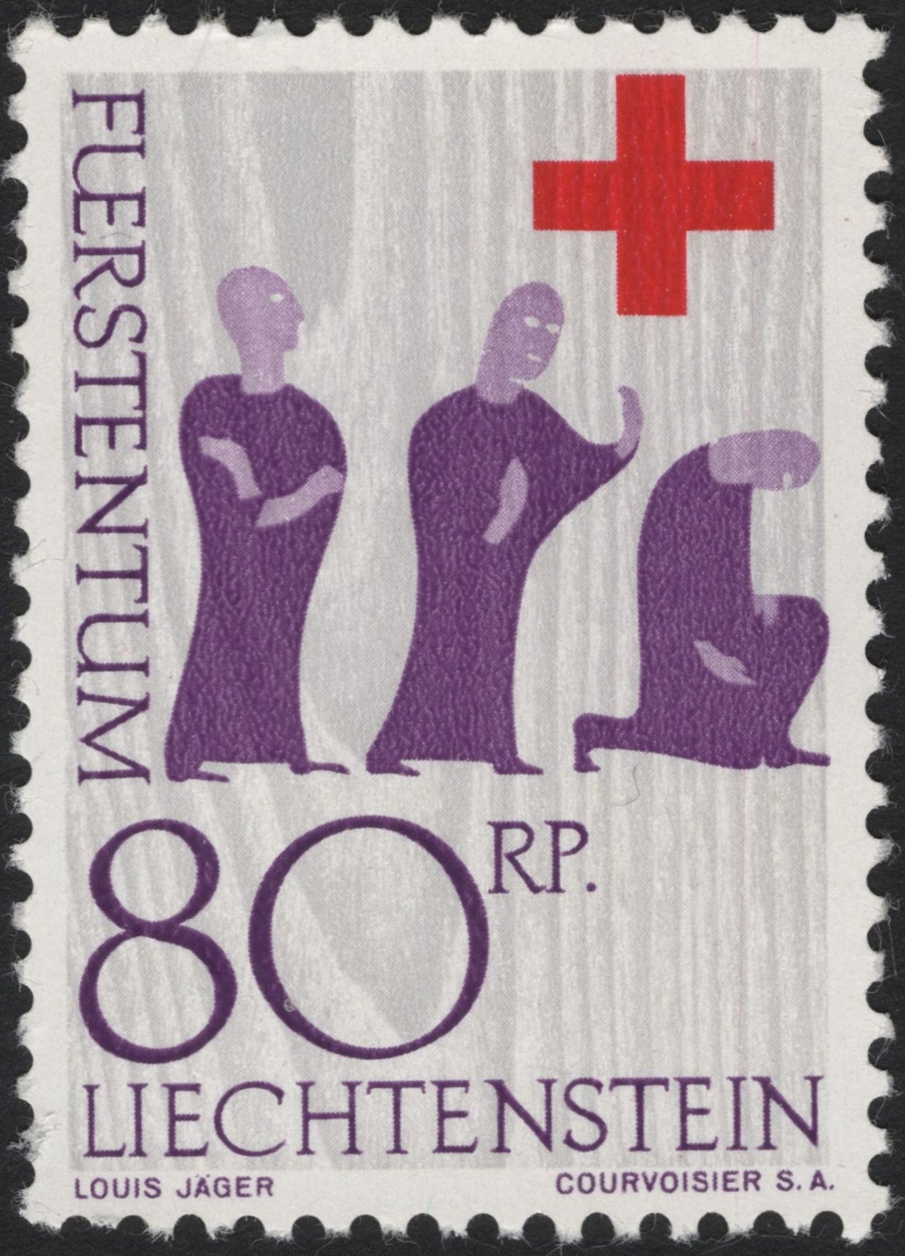SCG4276 - Liechtenstein 1963 – Red Cross Humanitarian Design (80 Rp.)
