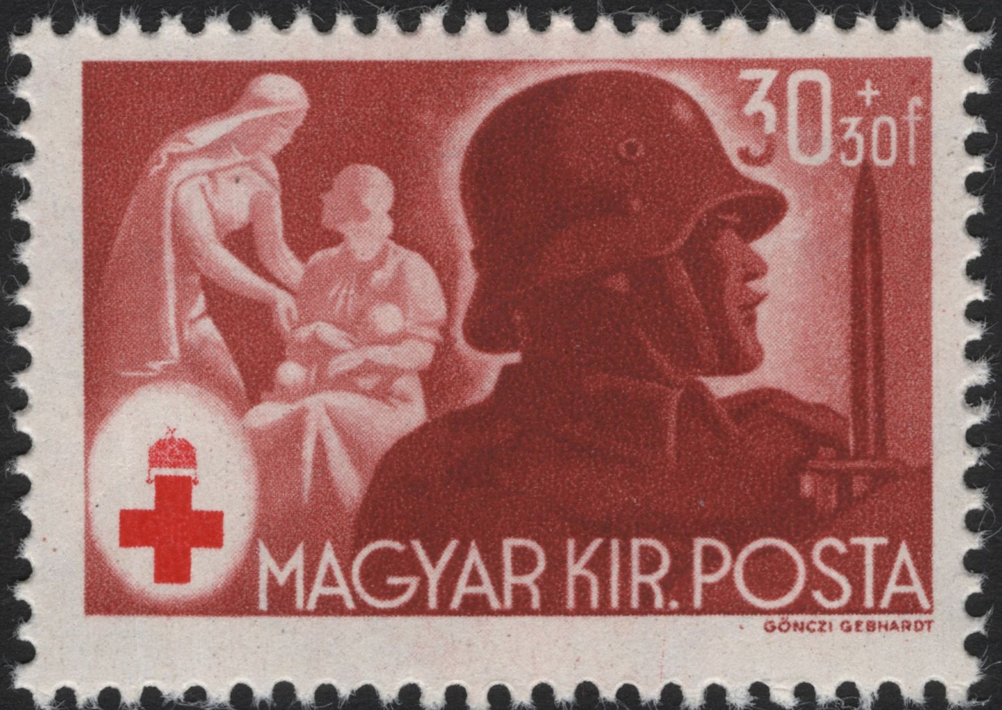 SCG4295 - Hungary 1943 – Red Cross Semi-Postal (30f + 30f)