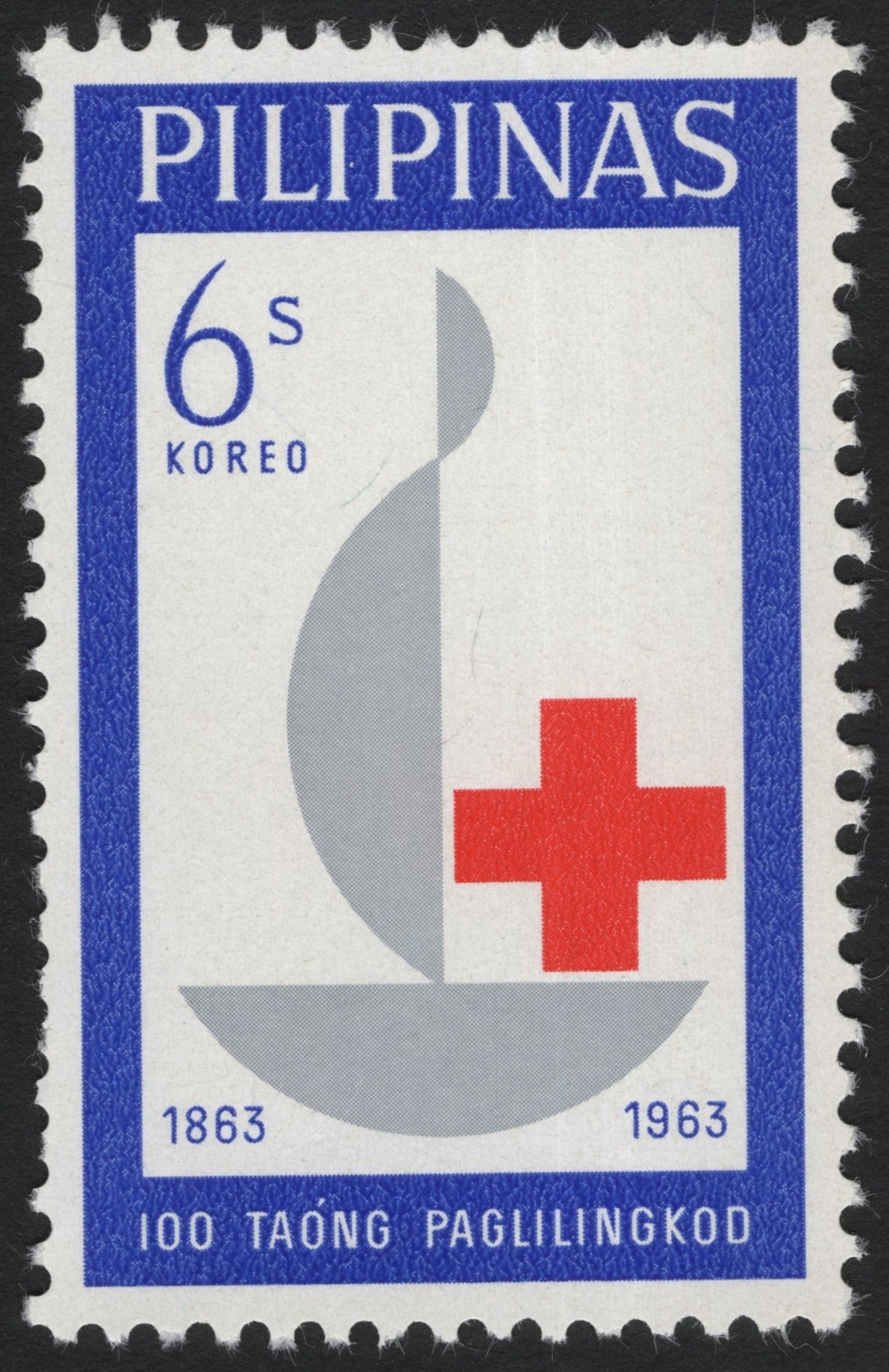 SCG4282 - Philippines 1963 – Red Cross Centenary (6 Sentimos)