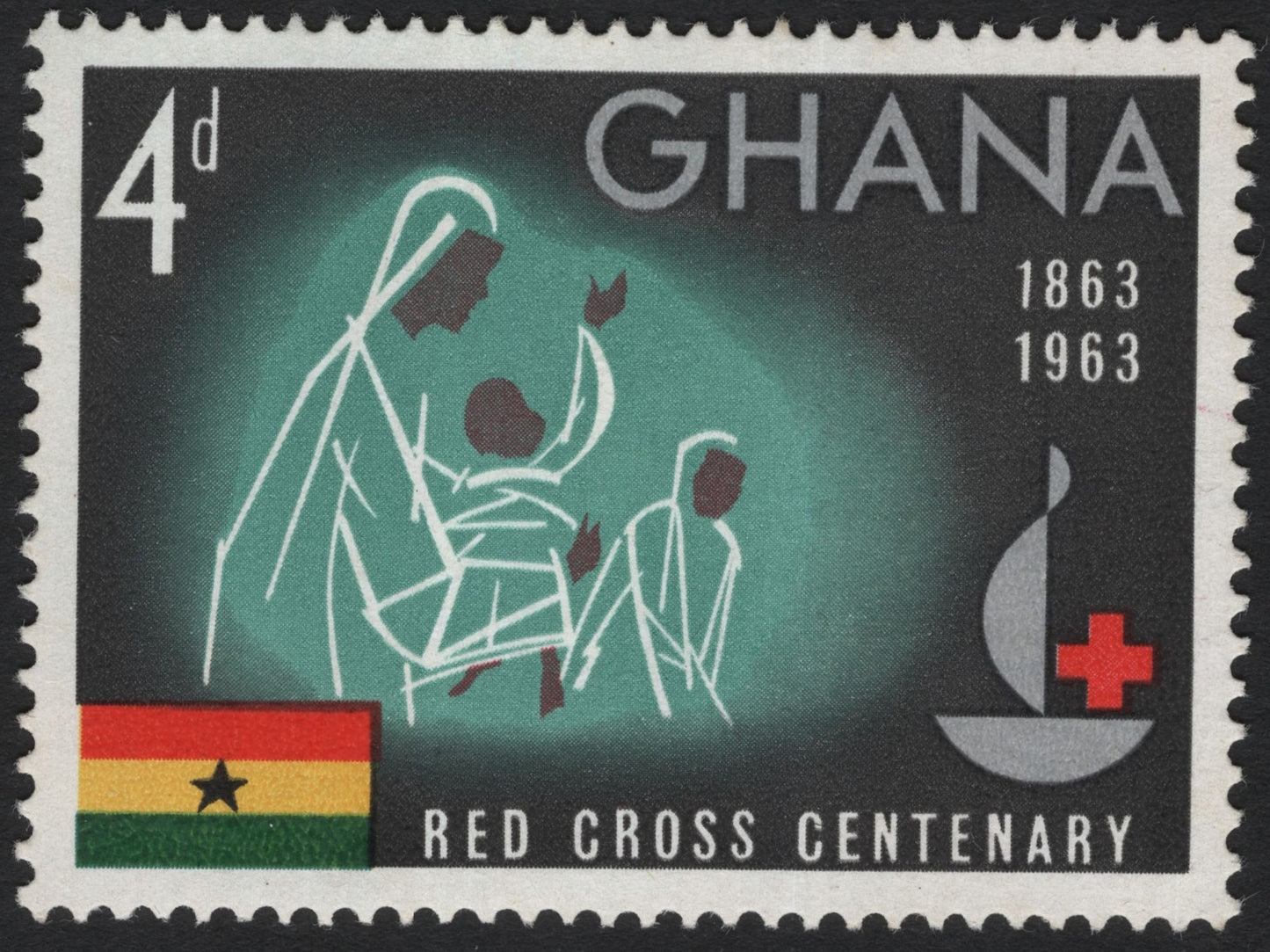 SCG4303 - Ghana 1963 – Red Cross Centenary (4d)