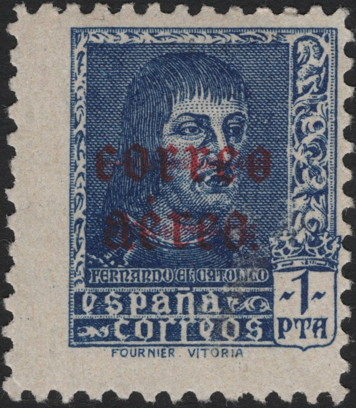 SCG4344 - Spain 1 Peseta Airmail Forgery – Fournier Vitoria