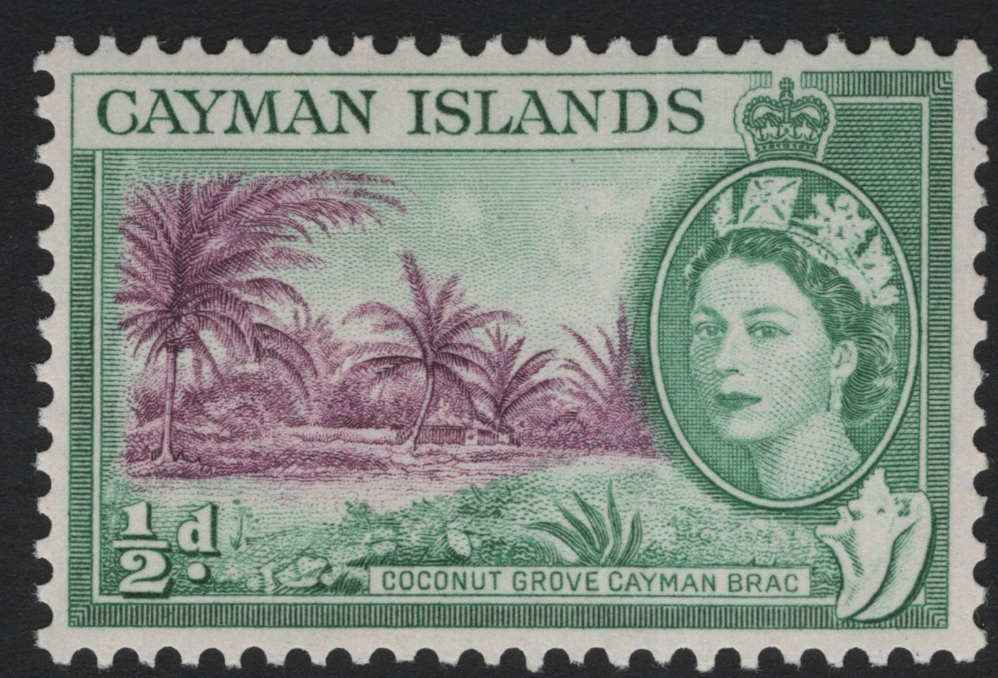 SCG4386 - Cayman Islands – ½d Coconut Grove, Cayman Brac (Queen Elizabeth II)