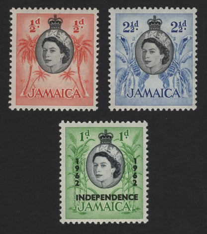 SCG4391 - 🇯🇲 Jamaica – Queen Elizabeth II Definitives & Independence Overprint (1962)