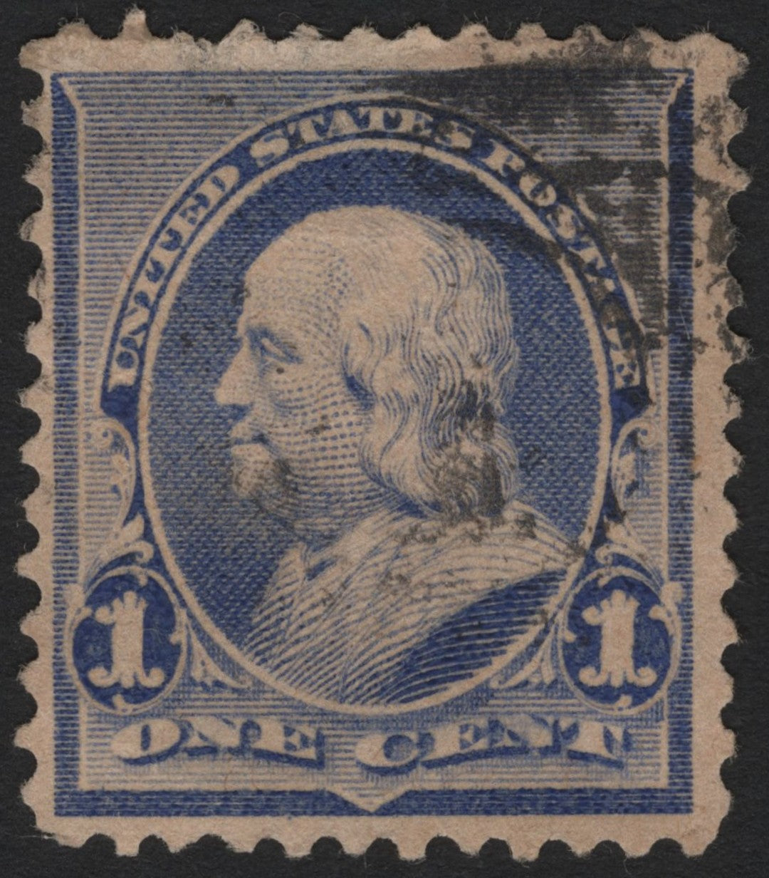 SCG4491 - United States 1¢ Benjamin Franklin Blue (1870s–1880s Issue)