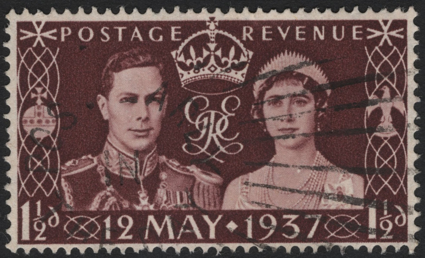 SCG4478 - 🇬🇧 Great Britain 1937 Coronation Stamp – King George VI & Queen Elizabeth