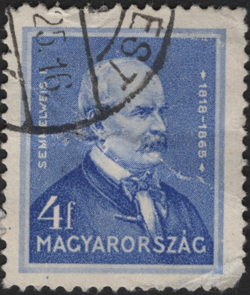 SCG4510 - Hungary 1965 – Ignaz Semmelweis Commemorative 4f Blue