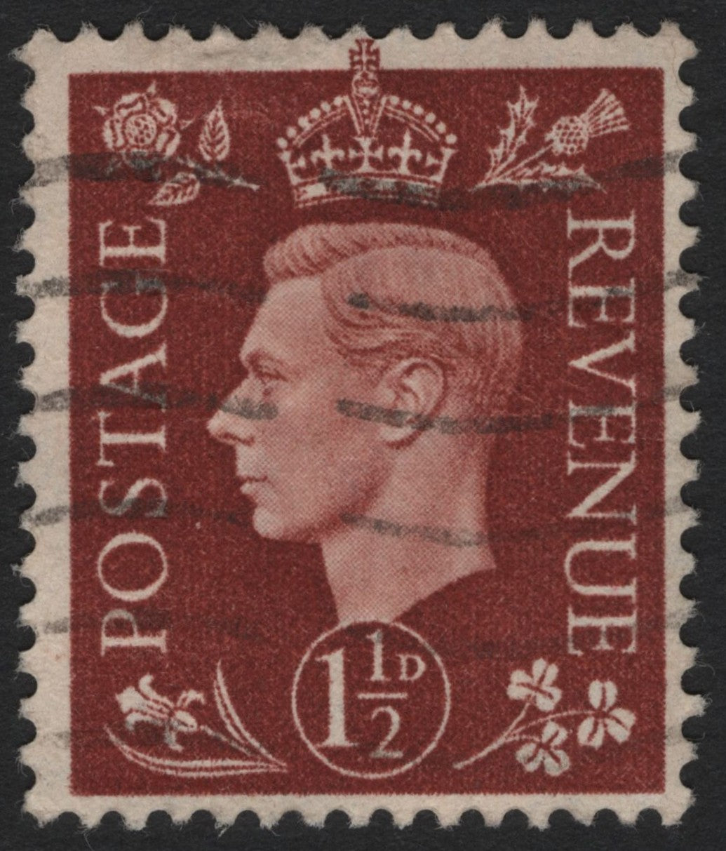 SCG4511 - Great Britain 1937–1951 King George VI 1½d Red-Brown Definitive