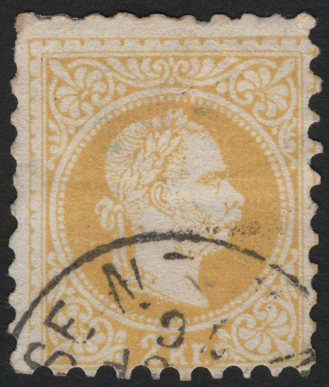 SCG4485 - Austria 1867 – Emperor Franz Joseph I, 2 Kreuzer Yellow