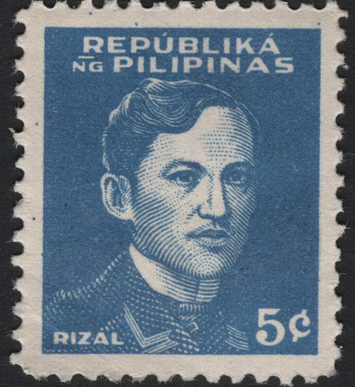 SCG4551 - Philippines 5 Centavos José Rizal Stamp – Blue Issue