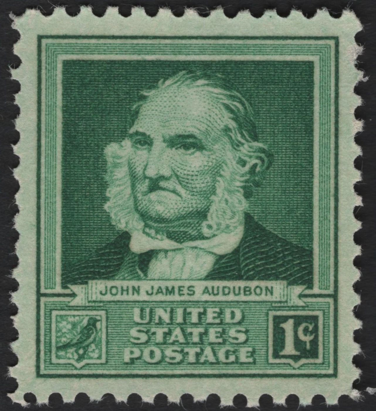 SCG4560 - United States 1934 John James Audubon 1¢ Green Stamp