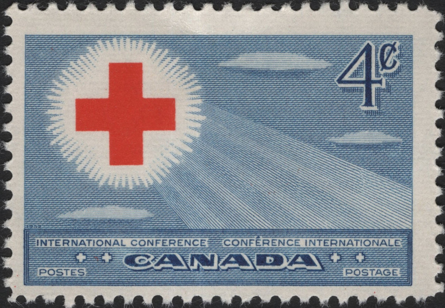 SCG4601 - Canada 1952 – 4¢ Red Cross International Conference Stamp