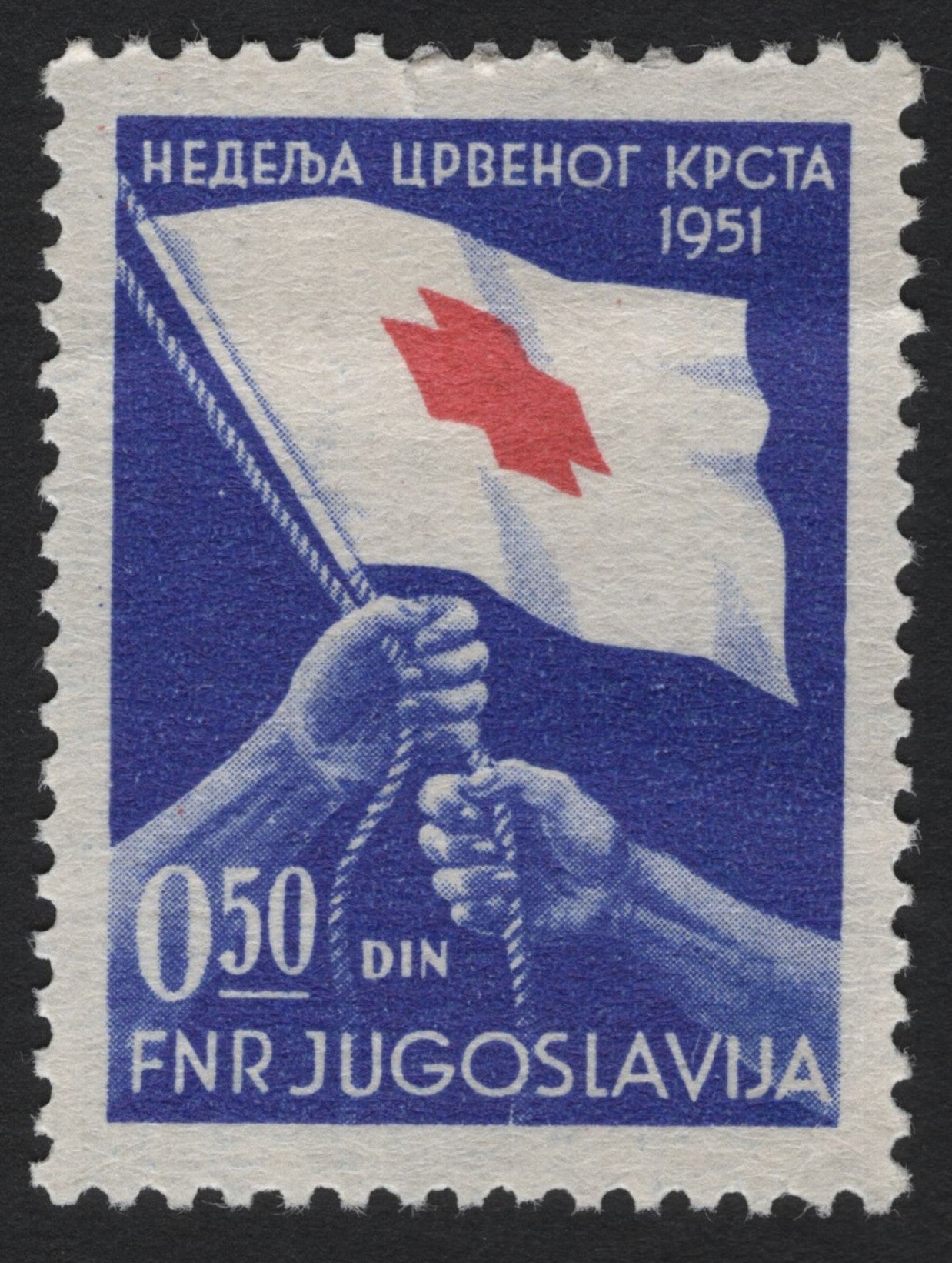 SCG4576 - 1951 Yugoslavia Red Cross Week – 0.50 Dinar