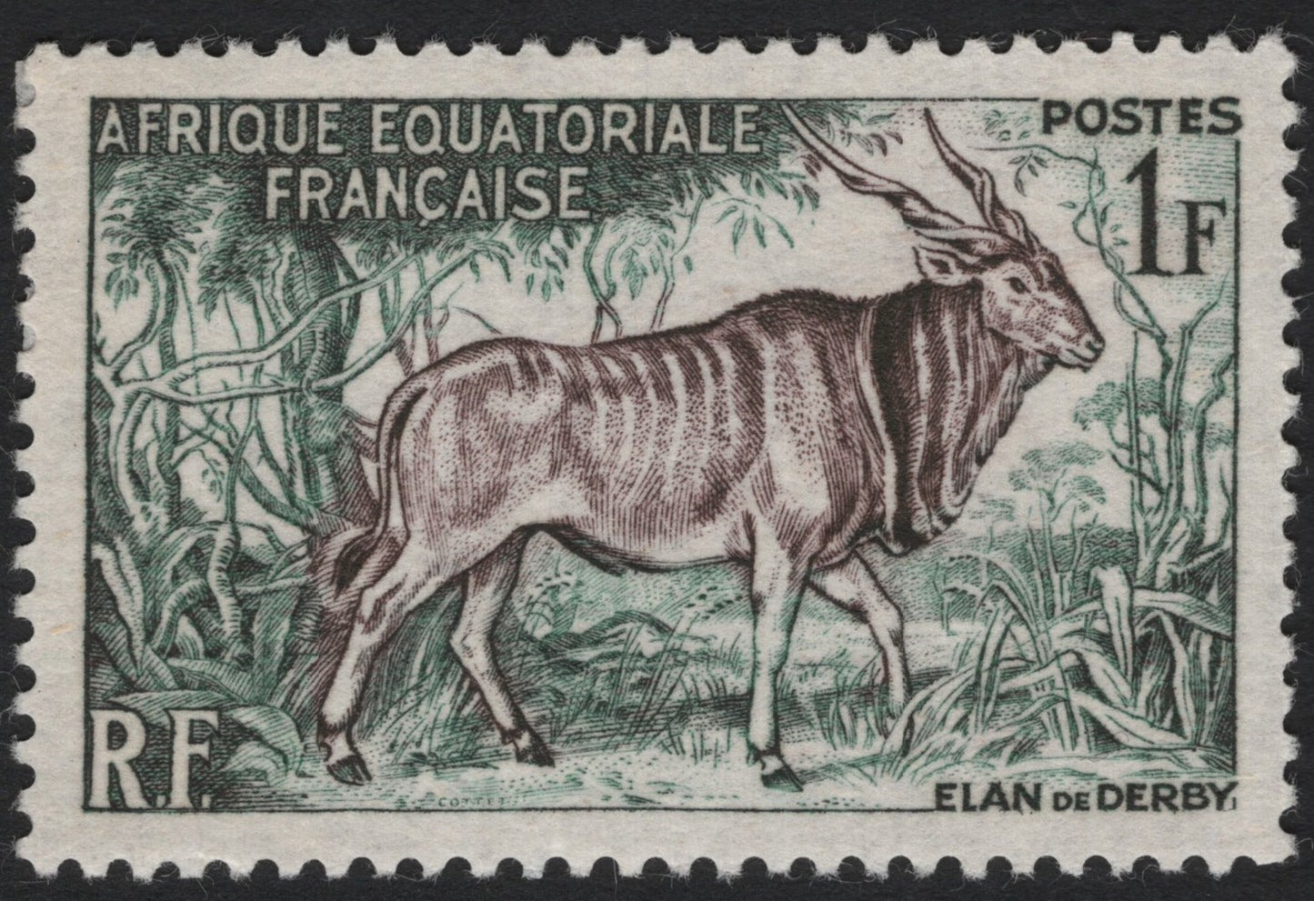 SCG4630 - 1947 French Equatorial Africa – Derby’s Eland 1 Franc