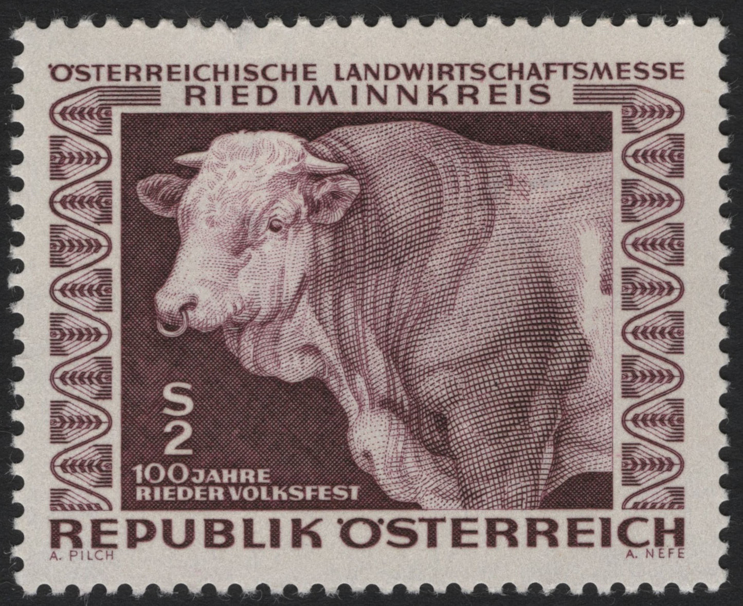 SCG4642 - Austria 1961 – 100 Years Rieder Volksfest Agricultural Fair, S2 Brown