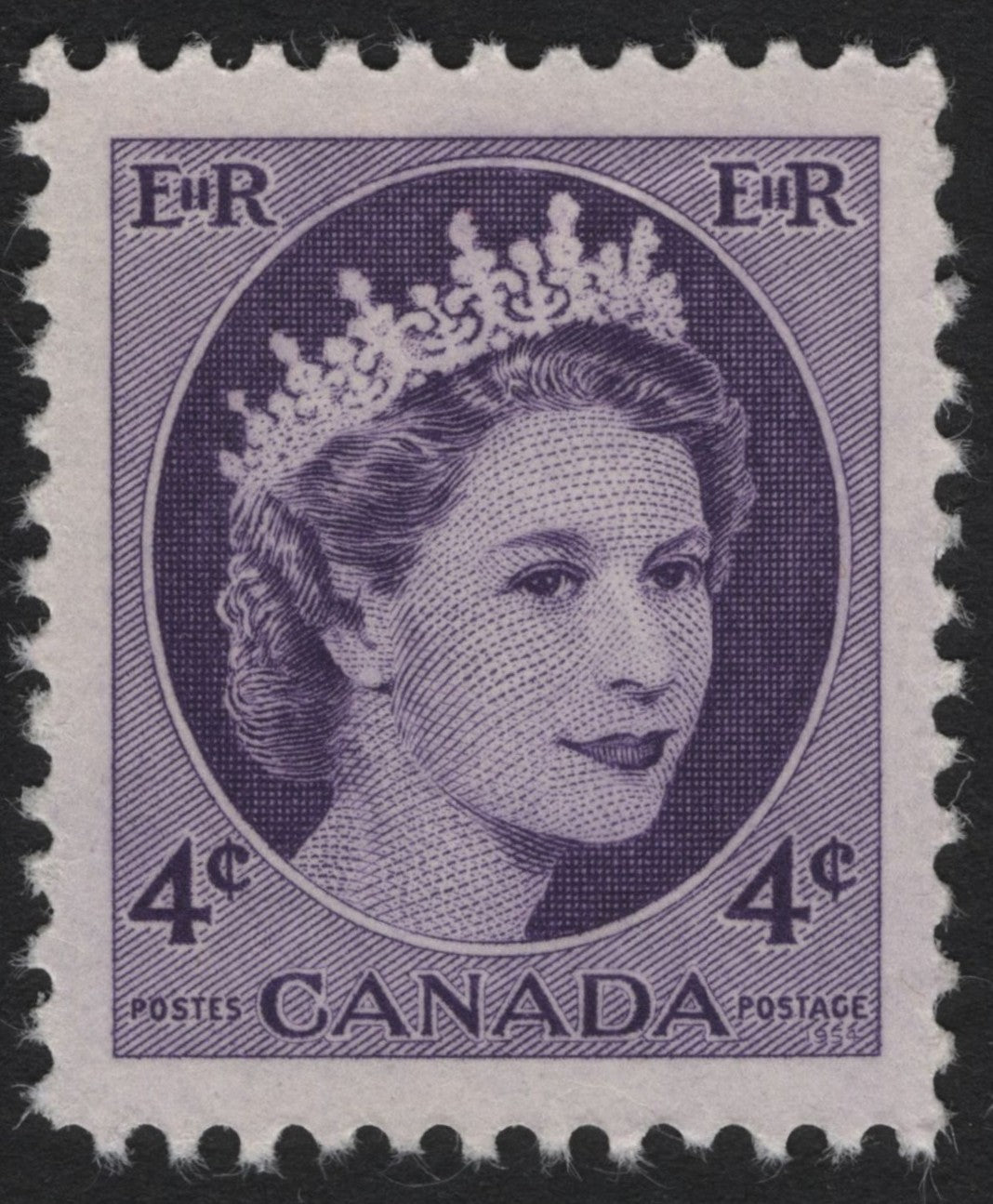 SCG4690 - Canada 1954 Queen Elizabeth II 4¢ Definitive – Violet