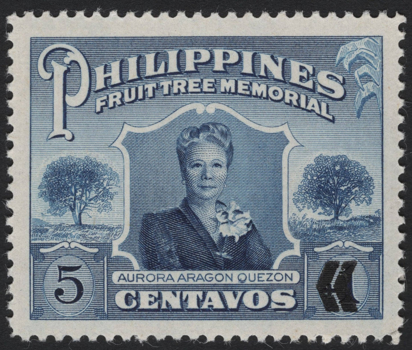 SCG4654 - Philippines 1949 – Aurora Aragon Quezon "Fruit Tree Memorial" 5 Centavos