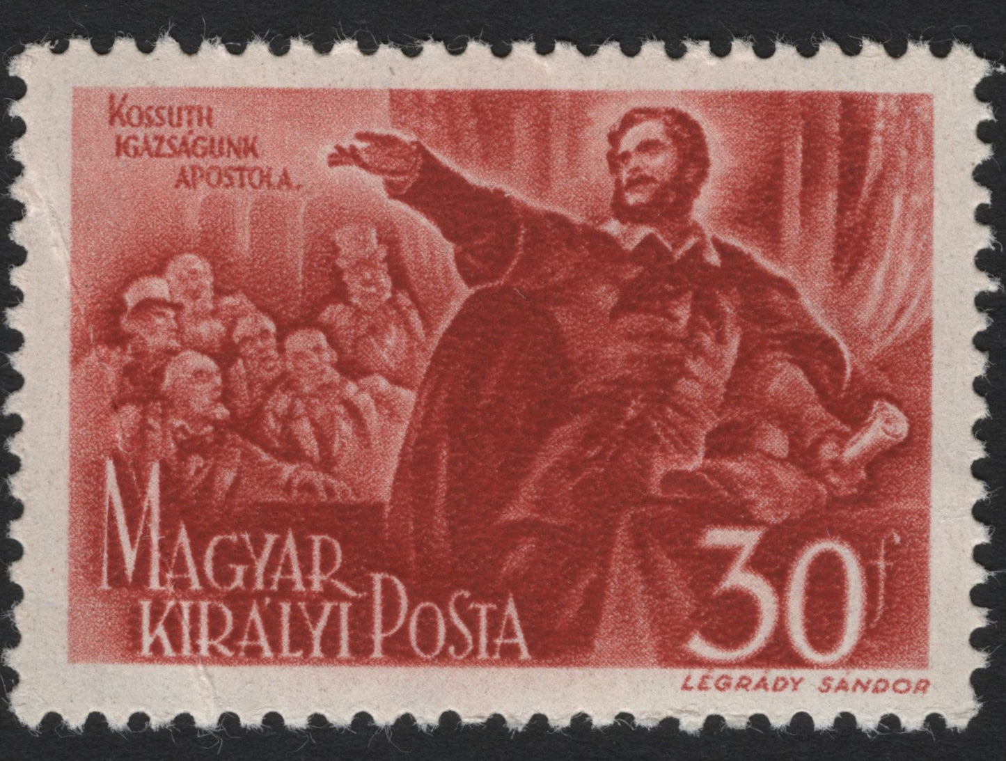 SCG4749 - Hungary 30f Commemorative Stamp – Lajos Kossuth, 1930s