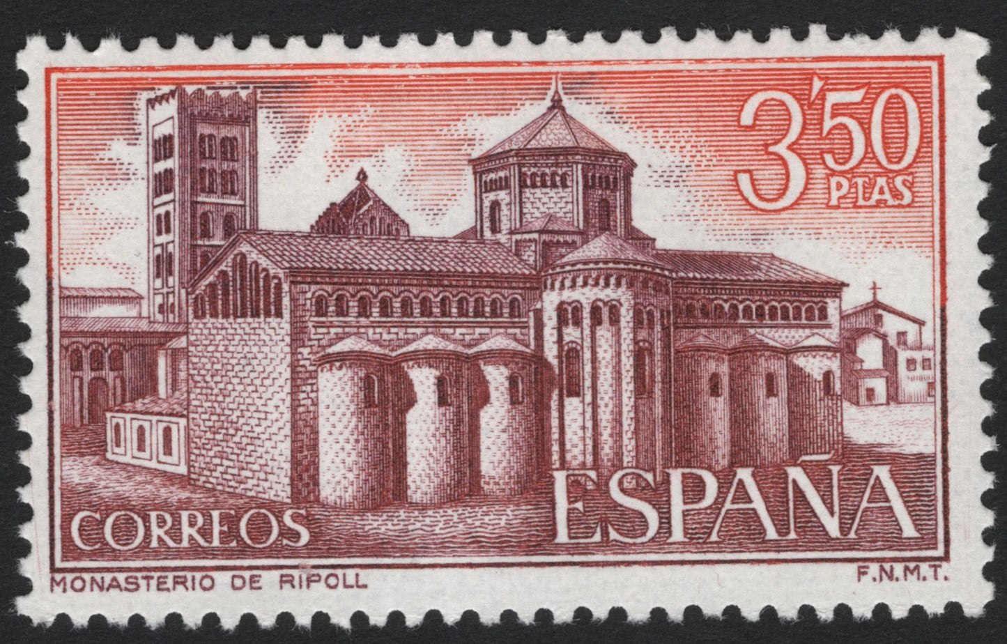 SCG4751 - Spain 1966 – Monastery of Ripoll, 3.50 Pesetas