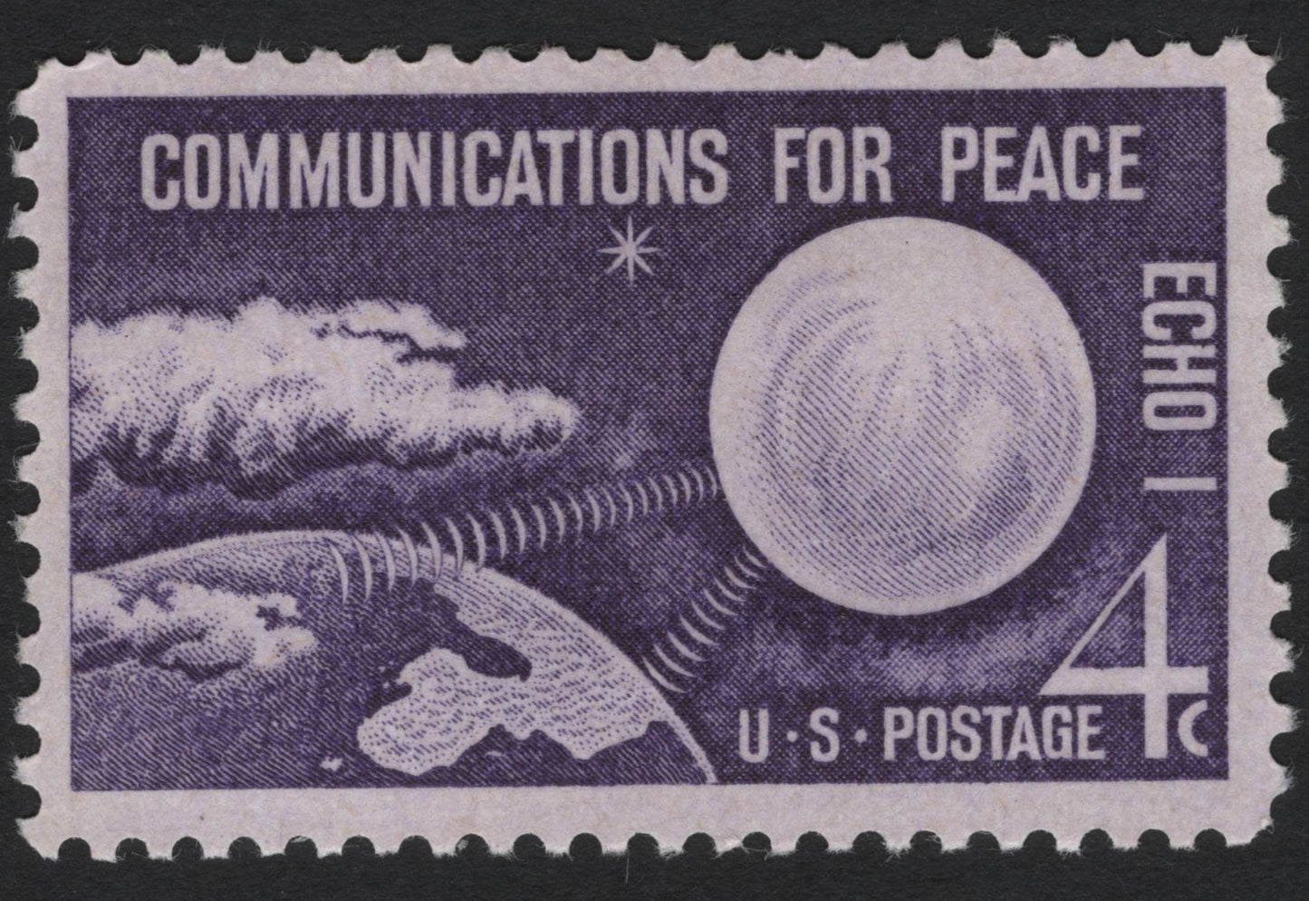SCG4767 - USA 1960 – Echo I “Communications for Peace” 4¢ Stamp