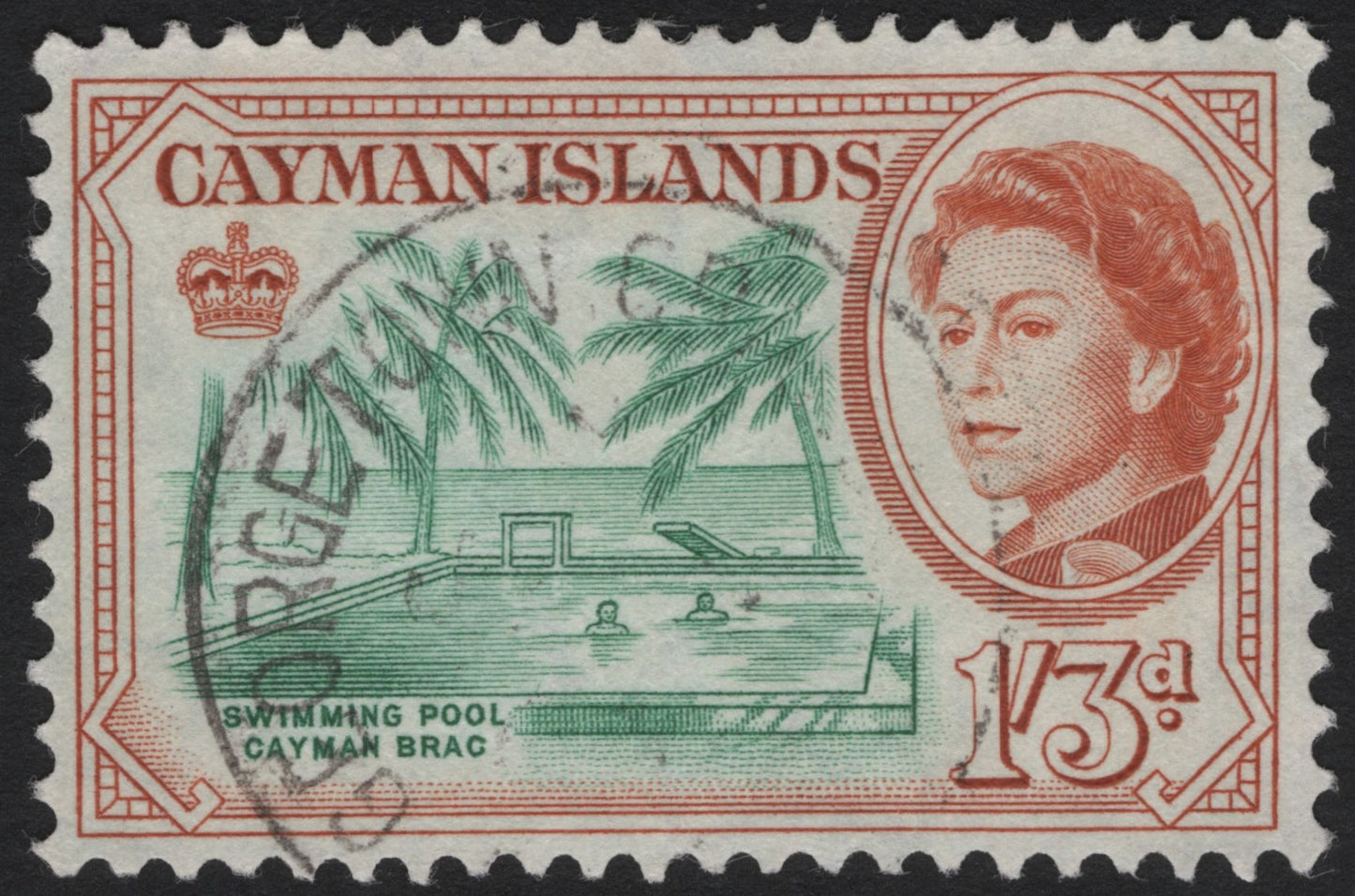 SCG4783 - Cayman Islands 1962 – Swimming Pool, Cayman Brac (Queen Elizabeth II)