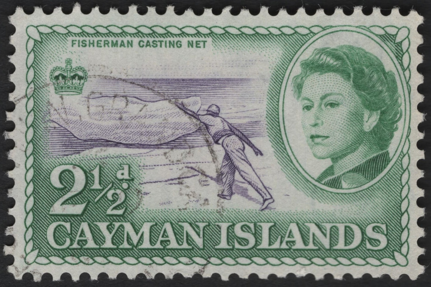 SCG4780 - Cayman Islands 2½d "Fisherman Casting Net" – Queen Elizabeth II Definitive
