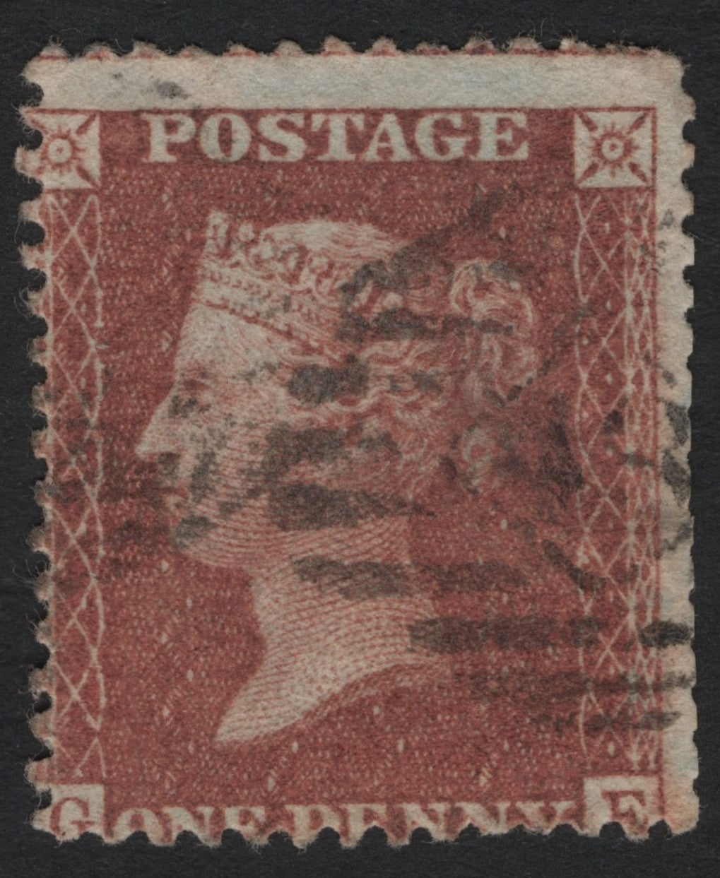SCG4825 - Great Britain 1854–1857 Penny Red (Queen Victoria, Alphabet II, Perforated)