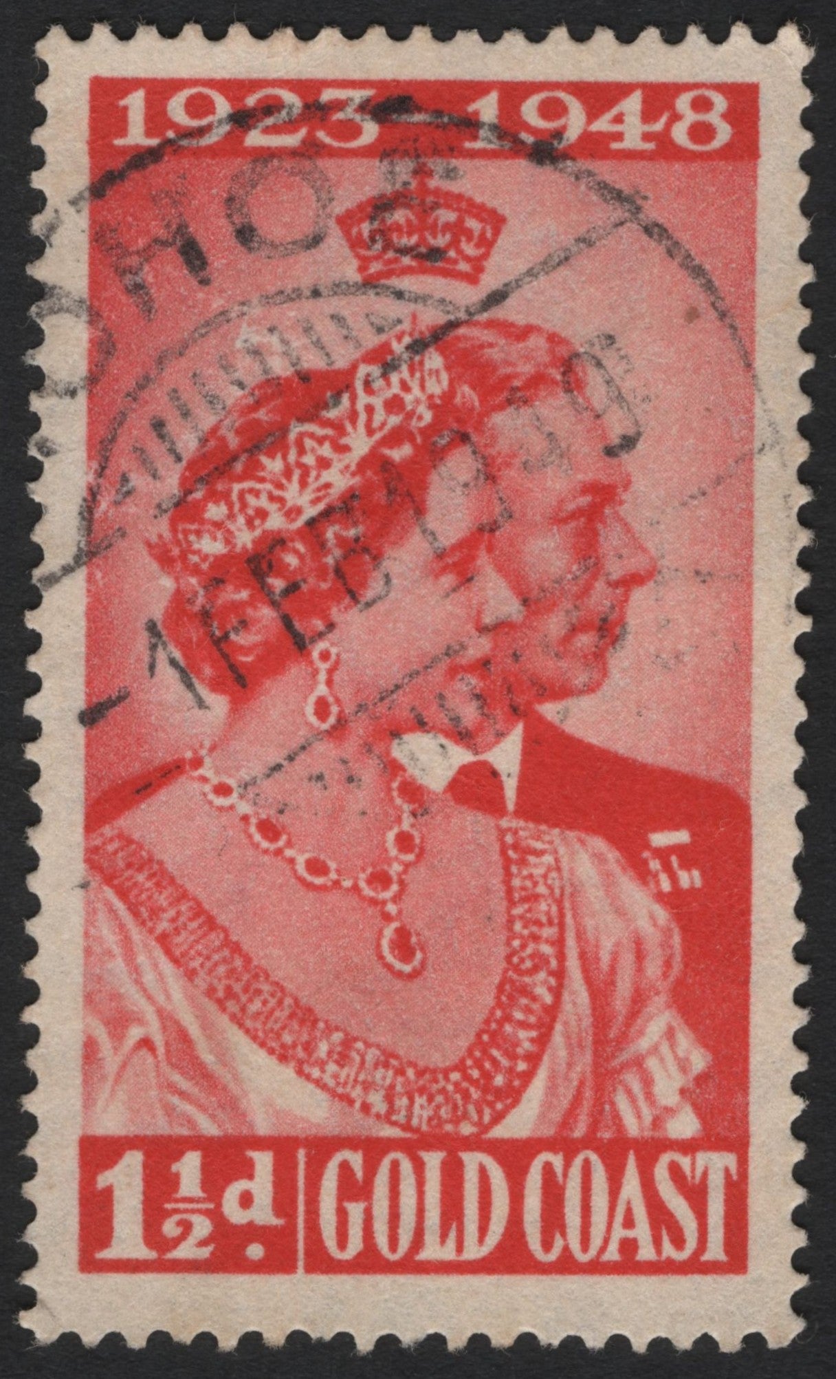 SCG4897 - Gold Coast 1948 – Royal Silver Wedding 1½d Stamp