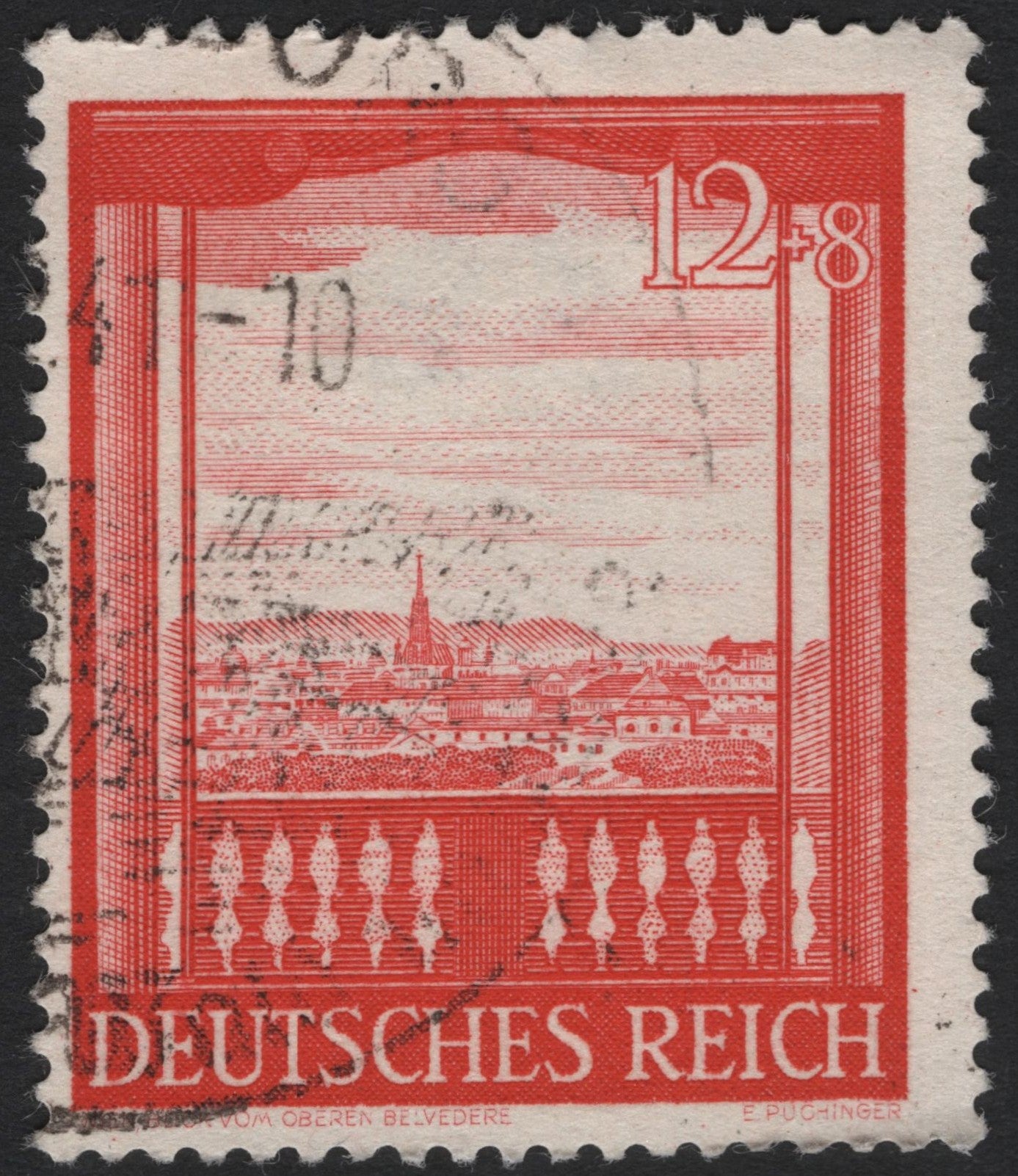SCG4904 - Germany 1933 Charity Stamp – View of Vienna from Upper Belvedere