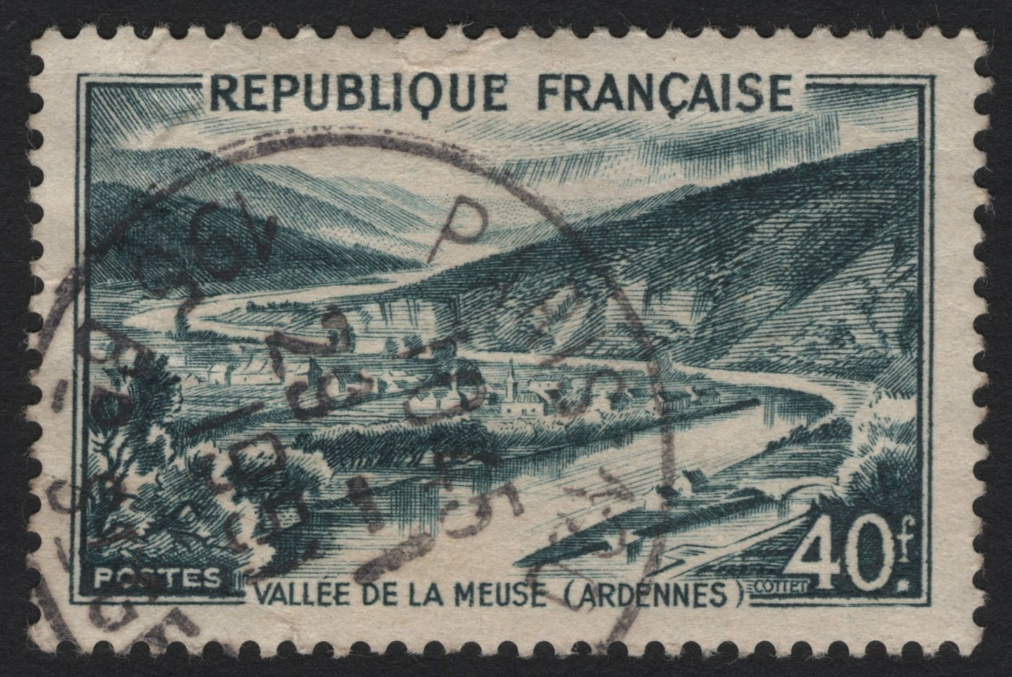 SCG4862 - France 1941 – Vallée de la Meuse (Ardennes), 40 Francs