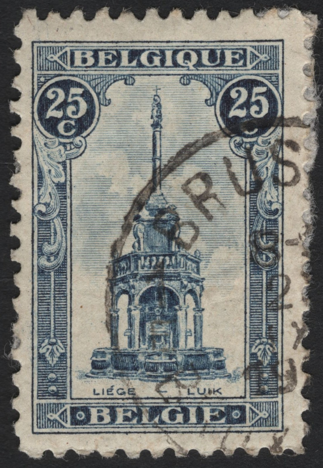 SCG4891 - Belgium 1914 – 25c Liège Monument (Perron Fountain)